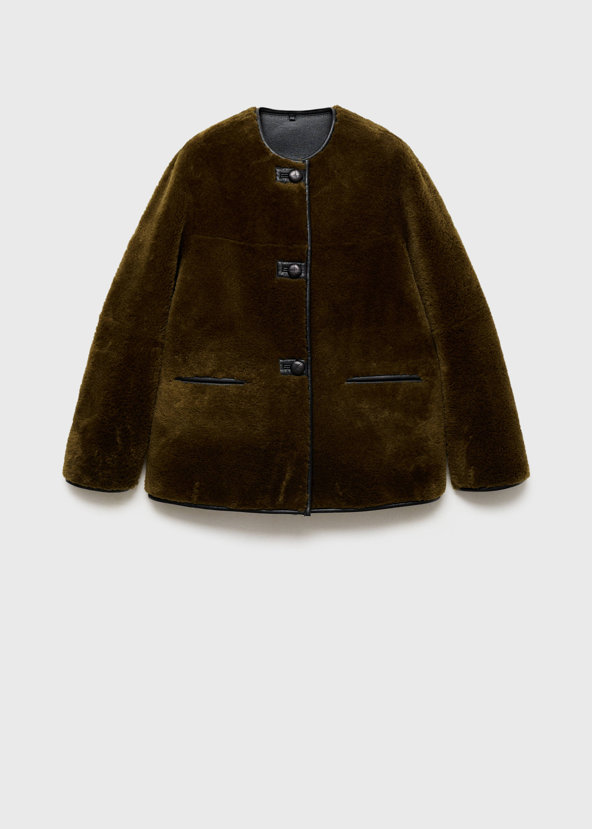 Abrigo efecto pelo apliques - Artículo sin modelo