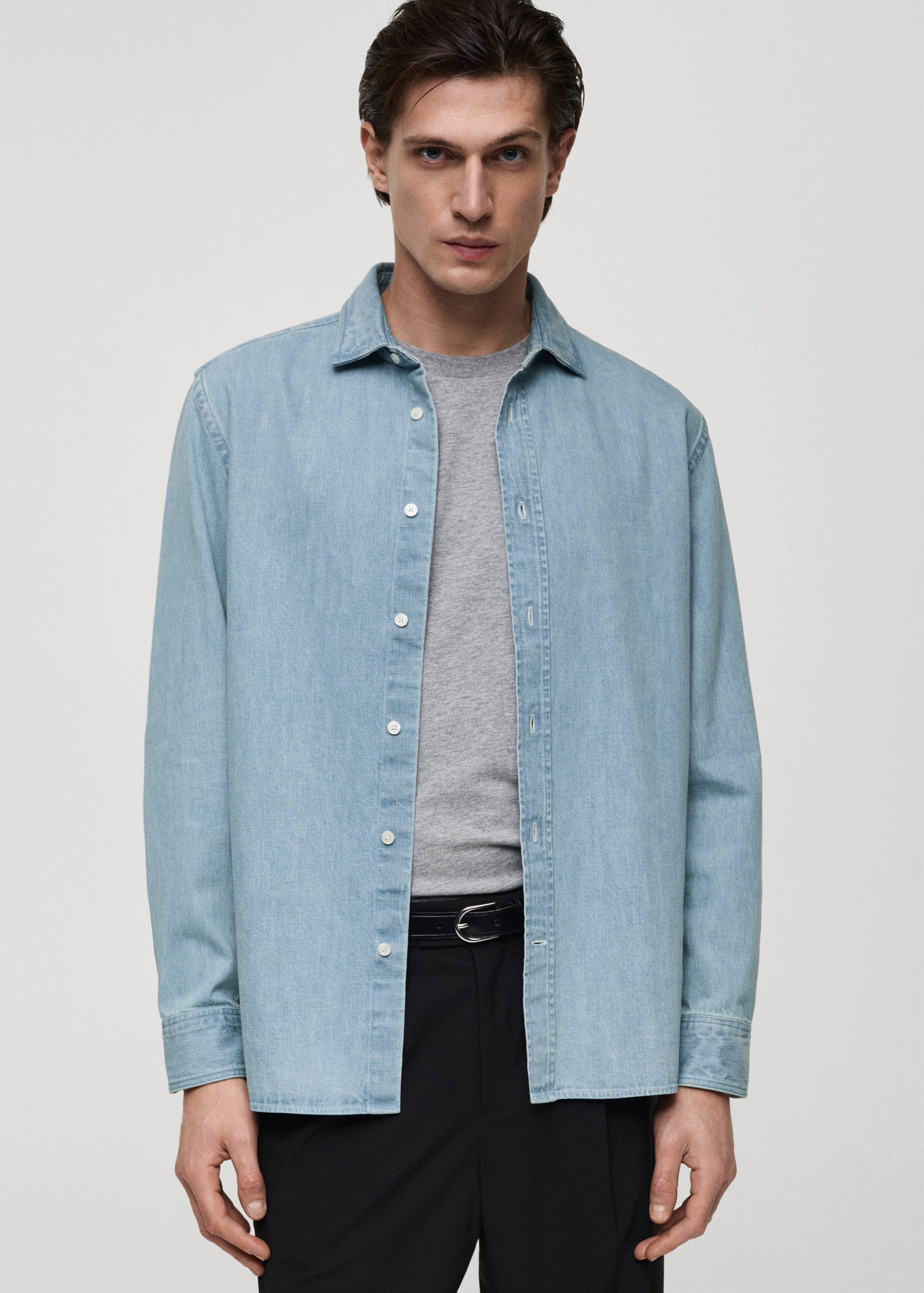 Regular fit denim shirt - Medium plane