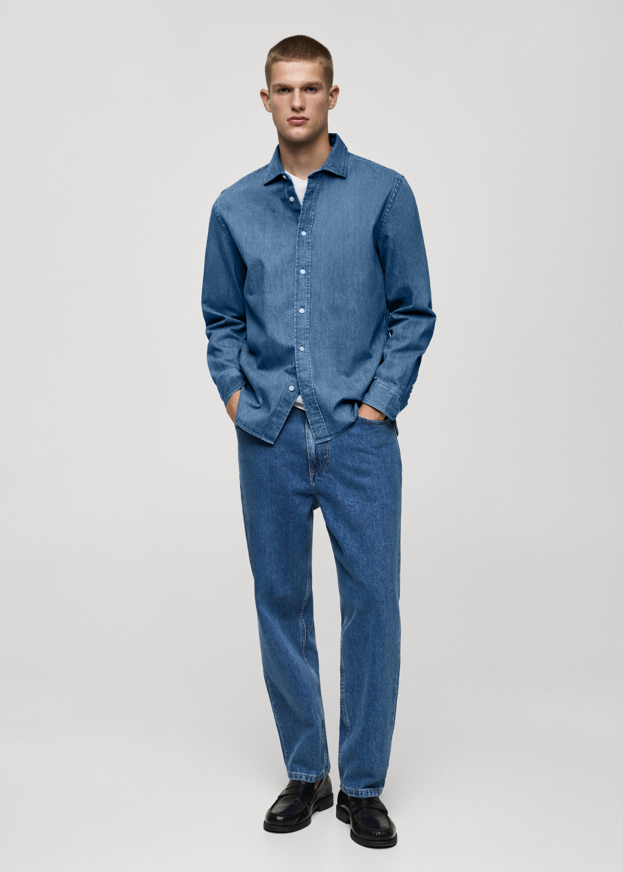 Regular fit denim shirt - General plane
