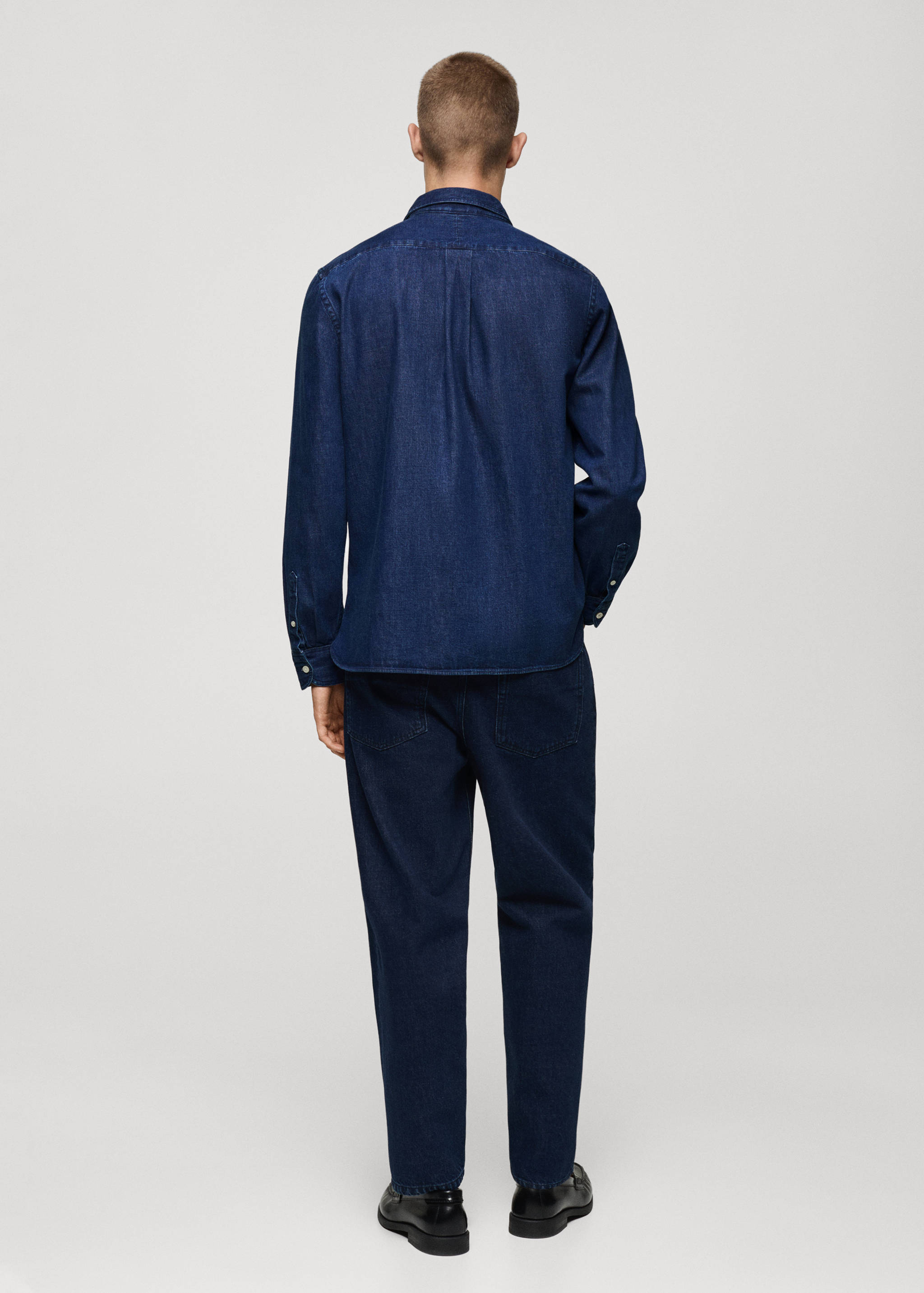 Regular fit denim shirt - Reverse of the article