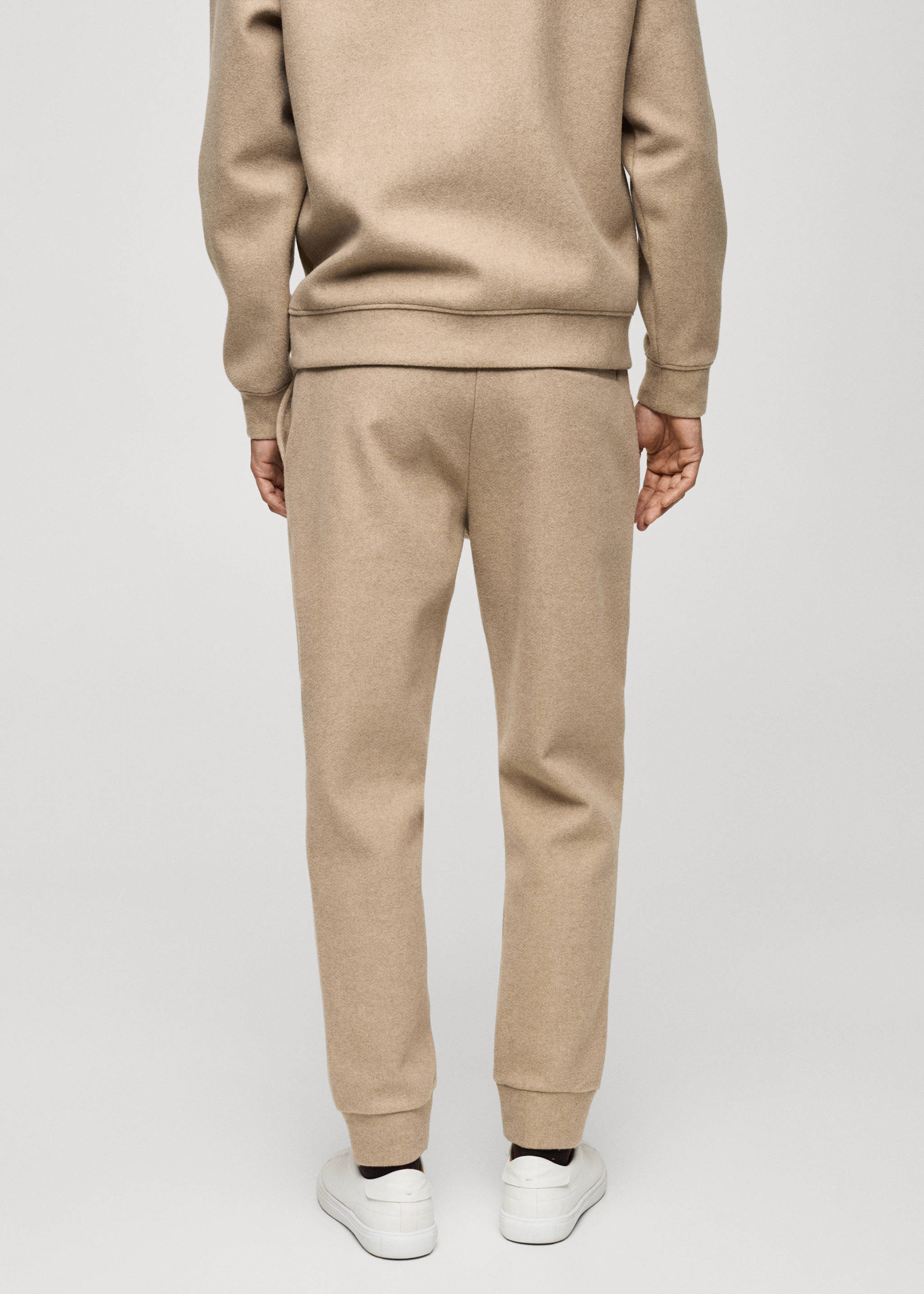 Flannel joggers with drawstring - Reverse of the article