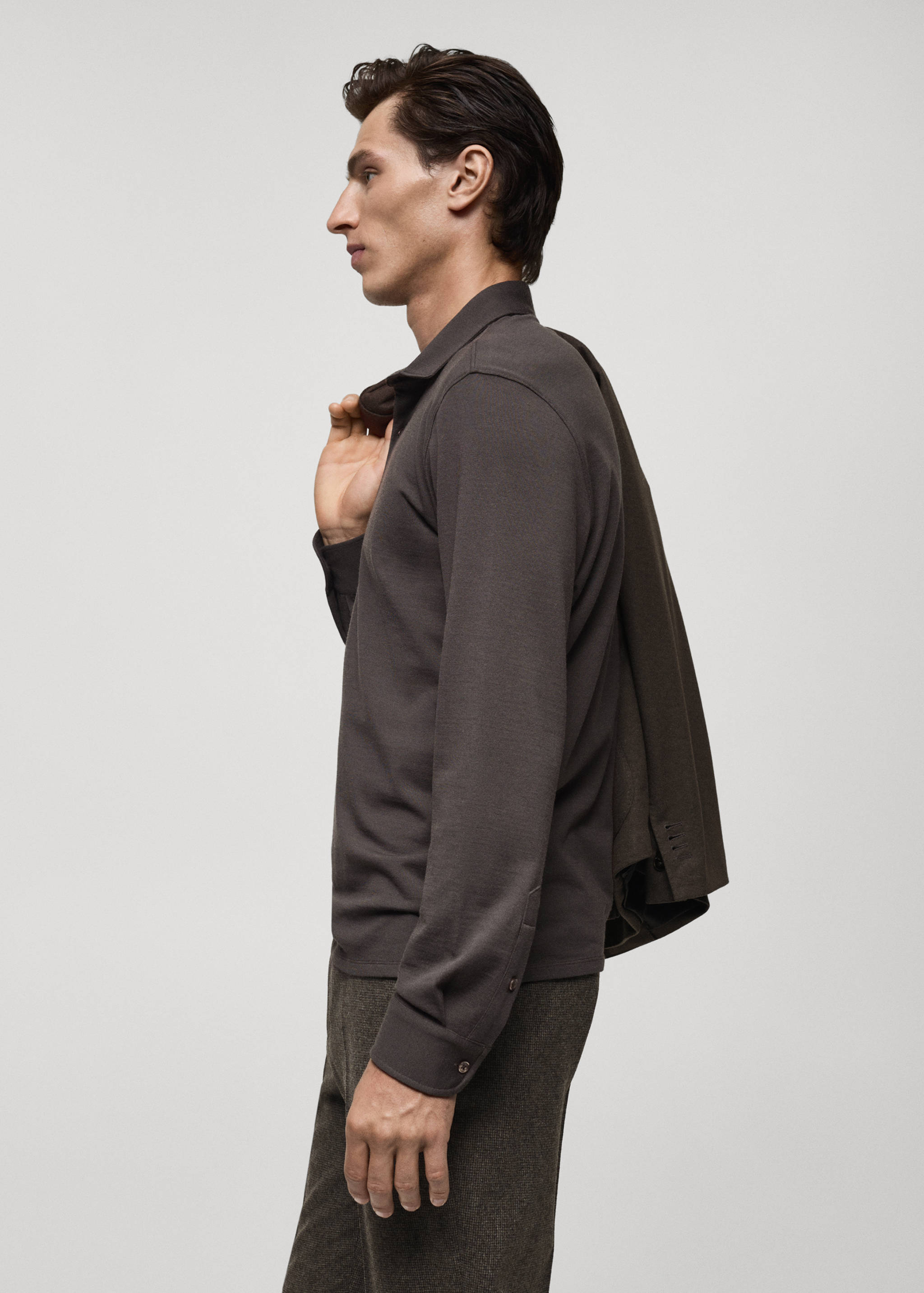 Vlněná polokošile regular fit - Detail zboží 2