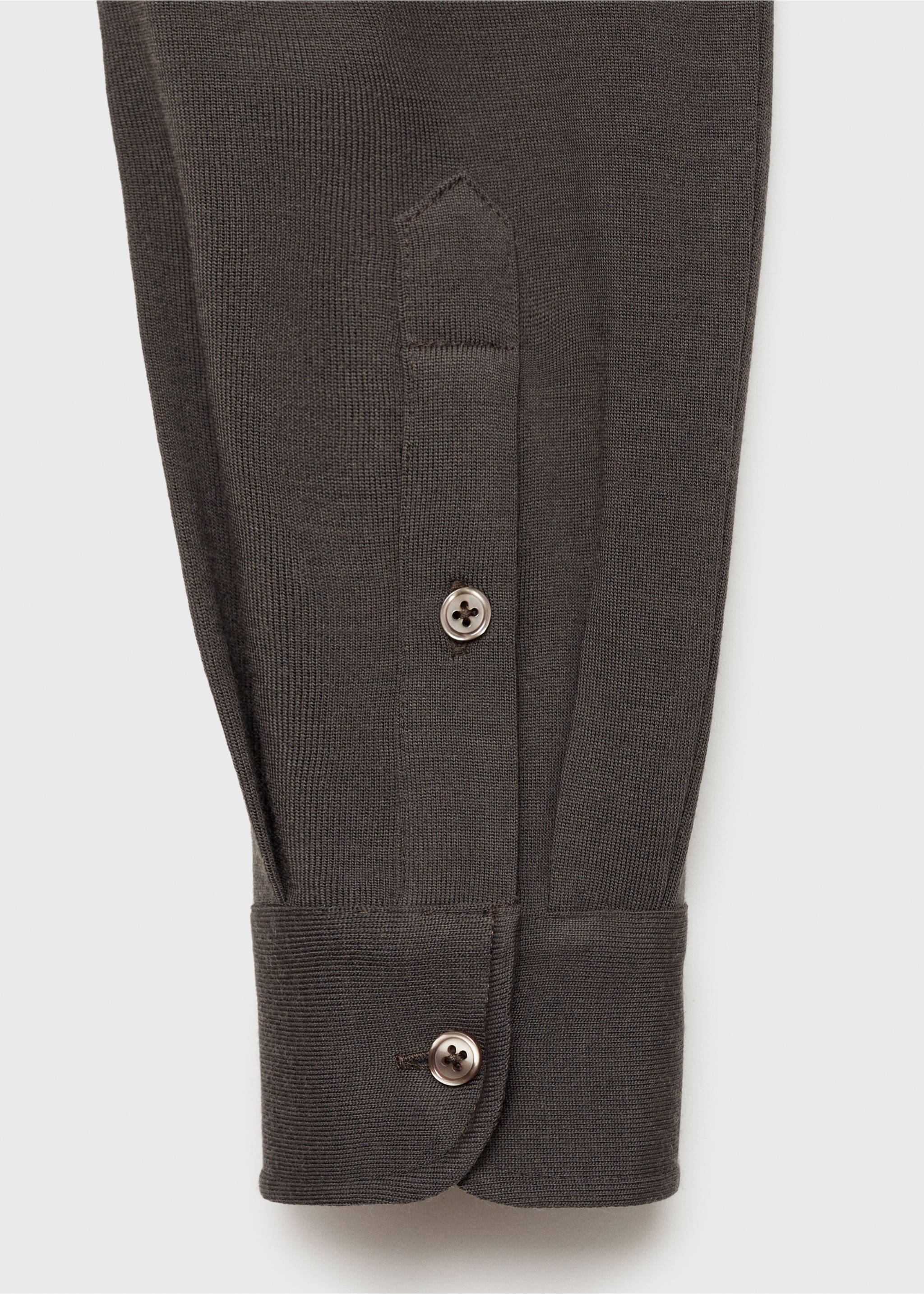 Vlněná polokošile regular fit - Detail zboží 0, Hnědá. Ref: 77097920-00.