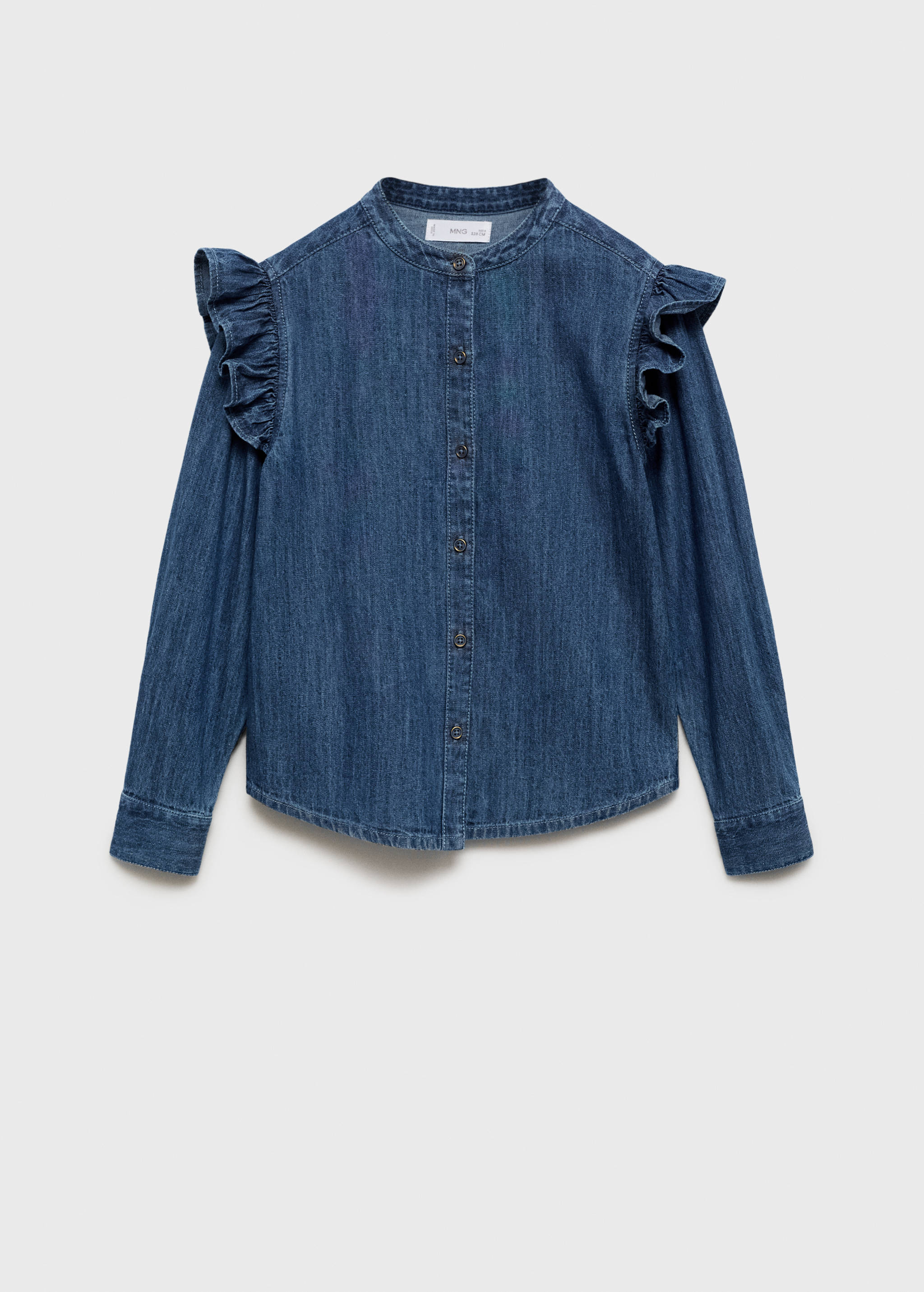 Ruffled denim shirt - Article without model
