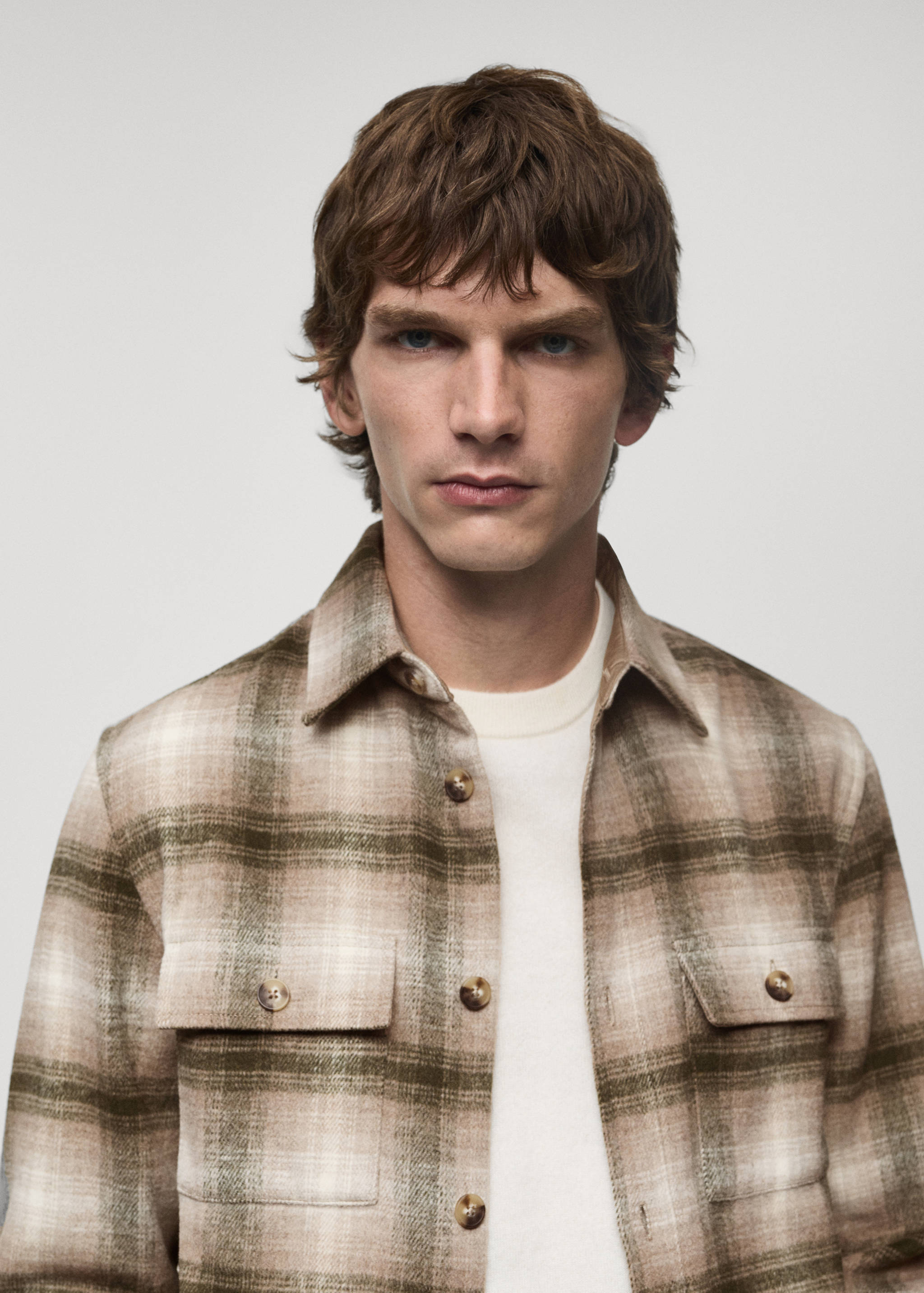 Wełniana koszula wierzchnia w kratę - Szczegóły artykułu 1