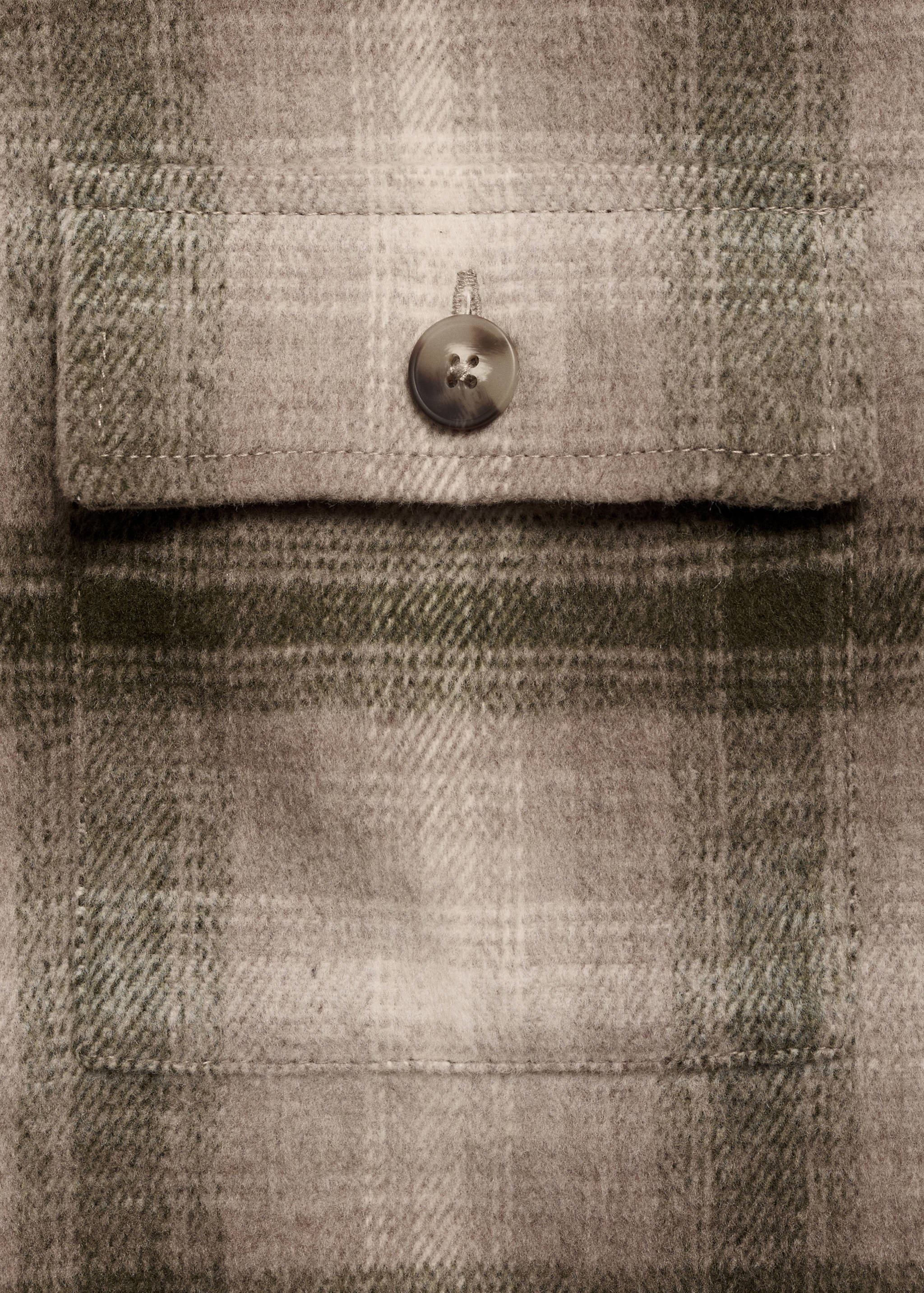 Wełniana koszula wierzchnia w kratę - Szczegóły artykułu 0