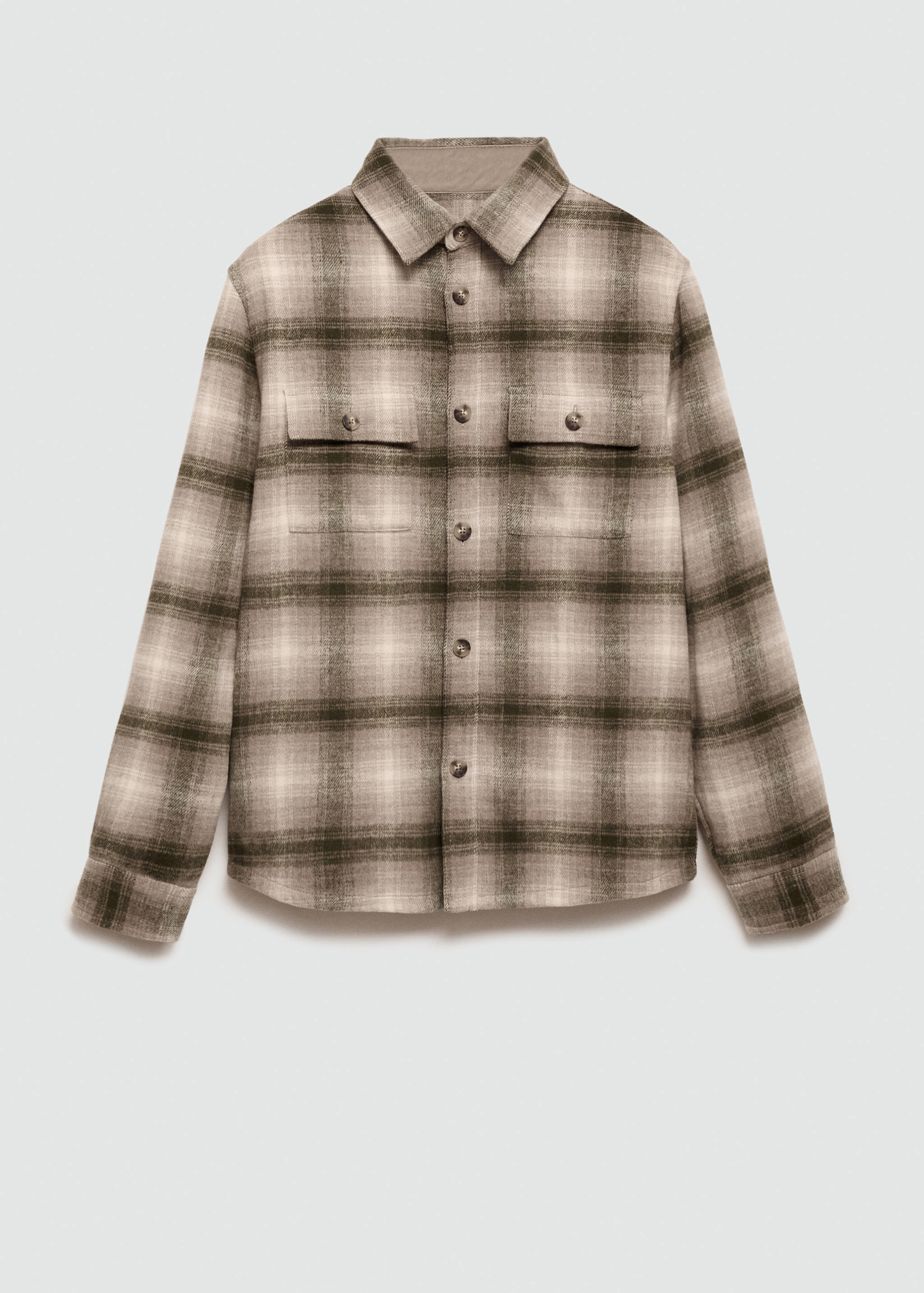 Check wool overshirt - Article without model