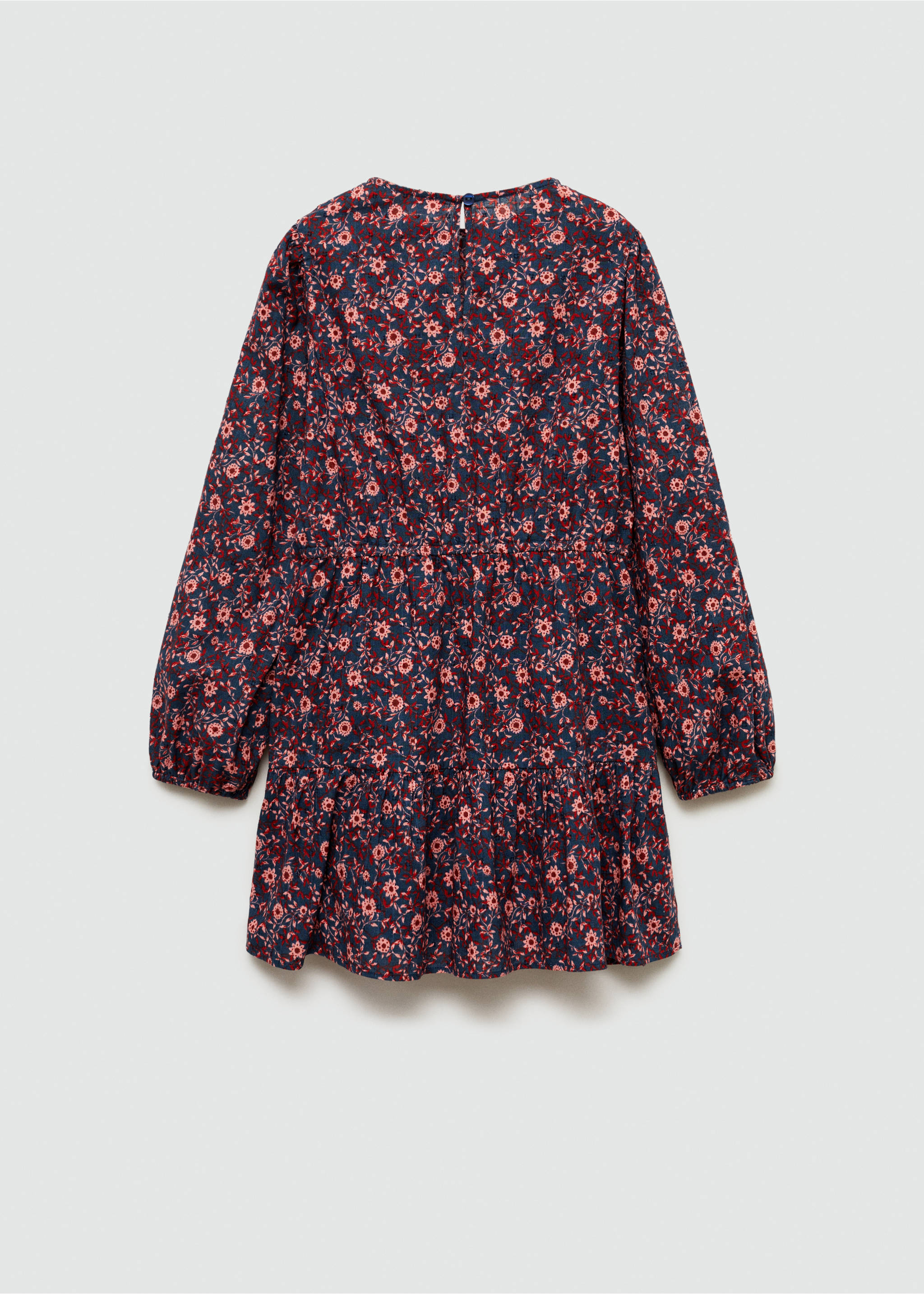 Ruched floral dress - Reverse of the article, Dark Navy. Ref: 77097924-00.