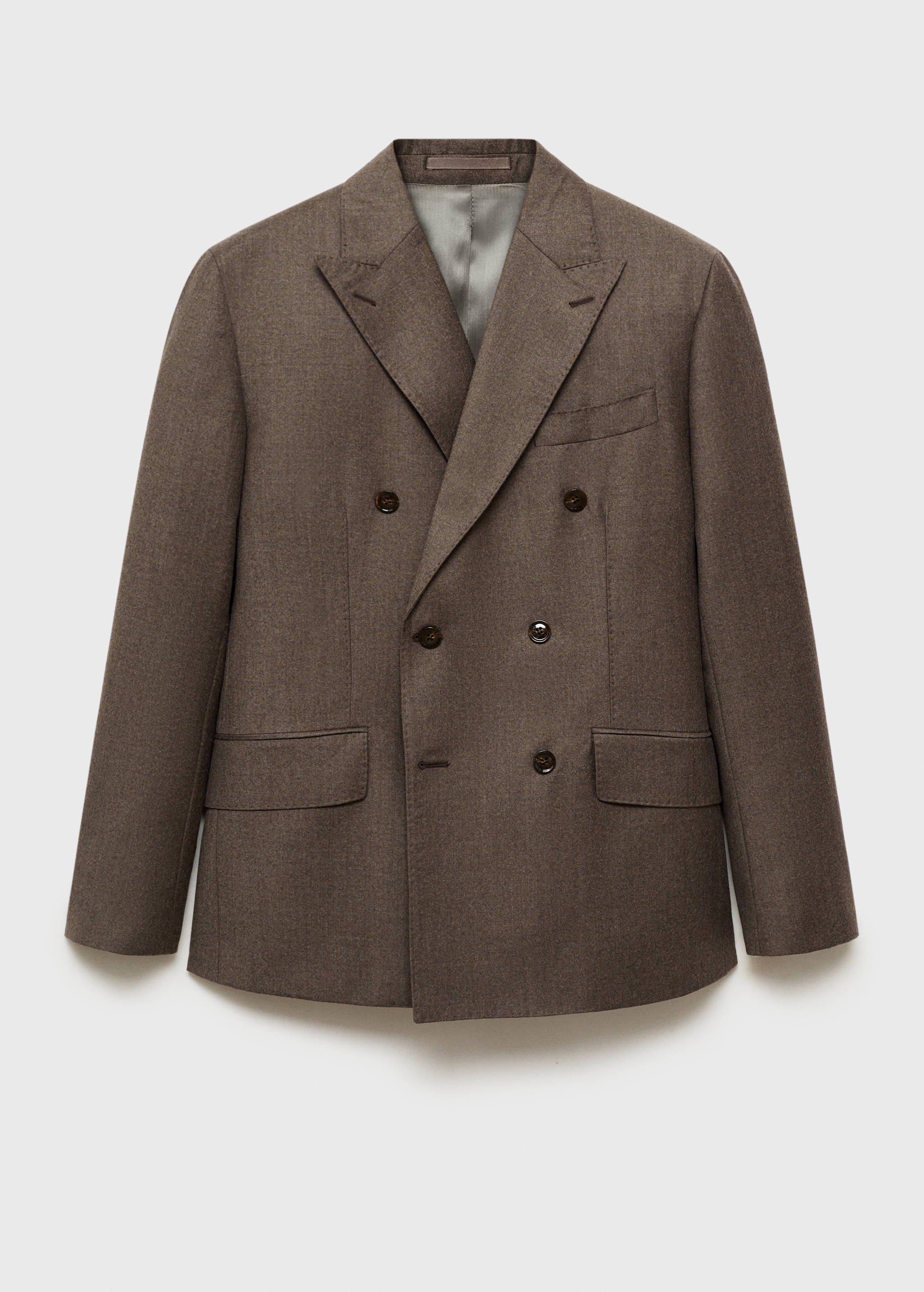 Italian 100% virgin wool flannel suit jacket - Article without model