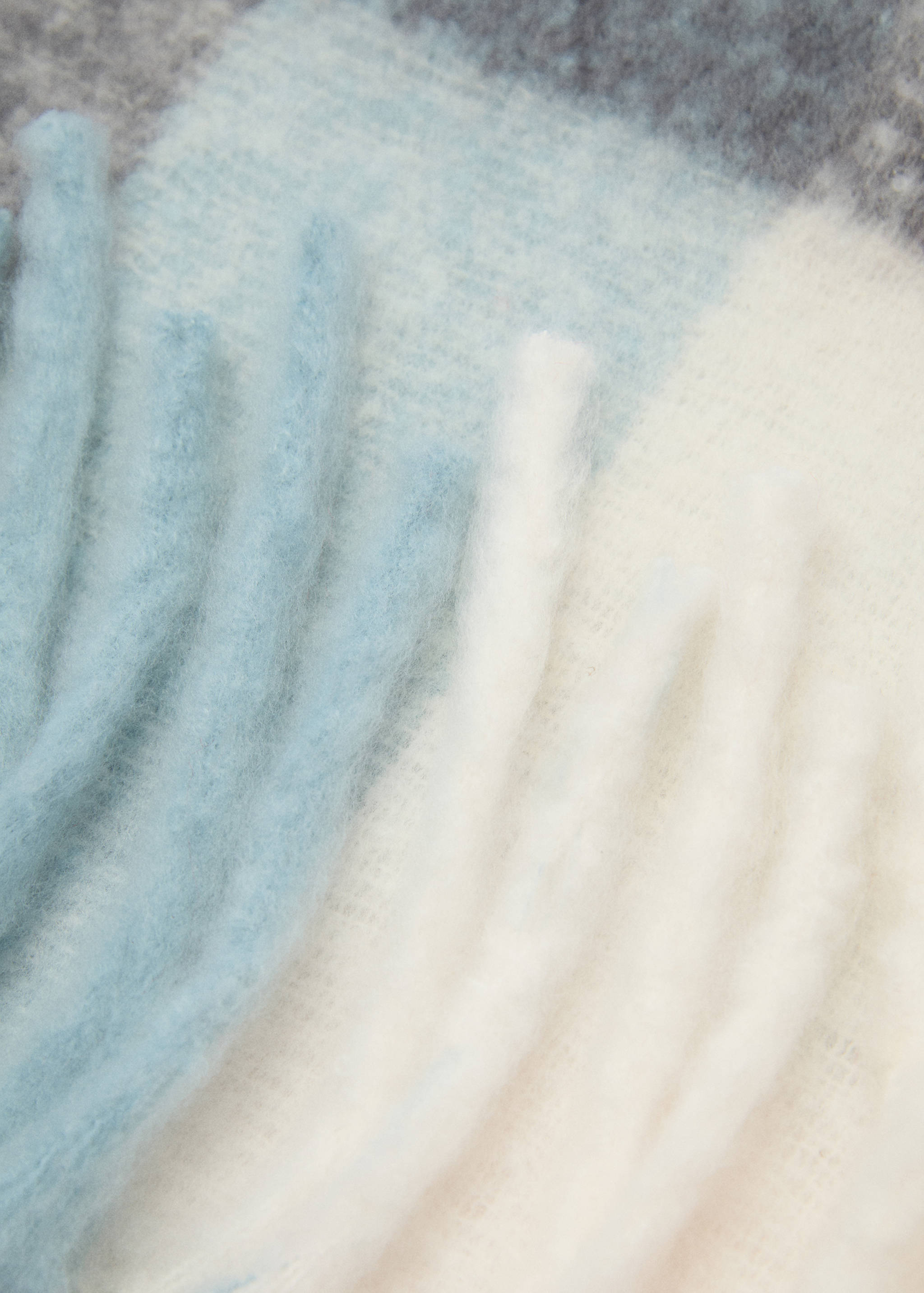 Fringed check scarf - Medium plane