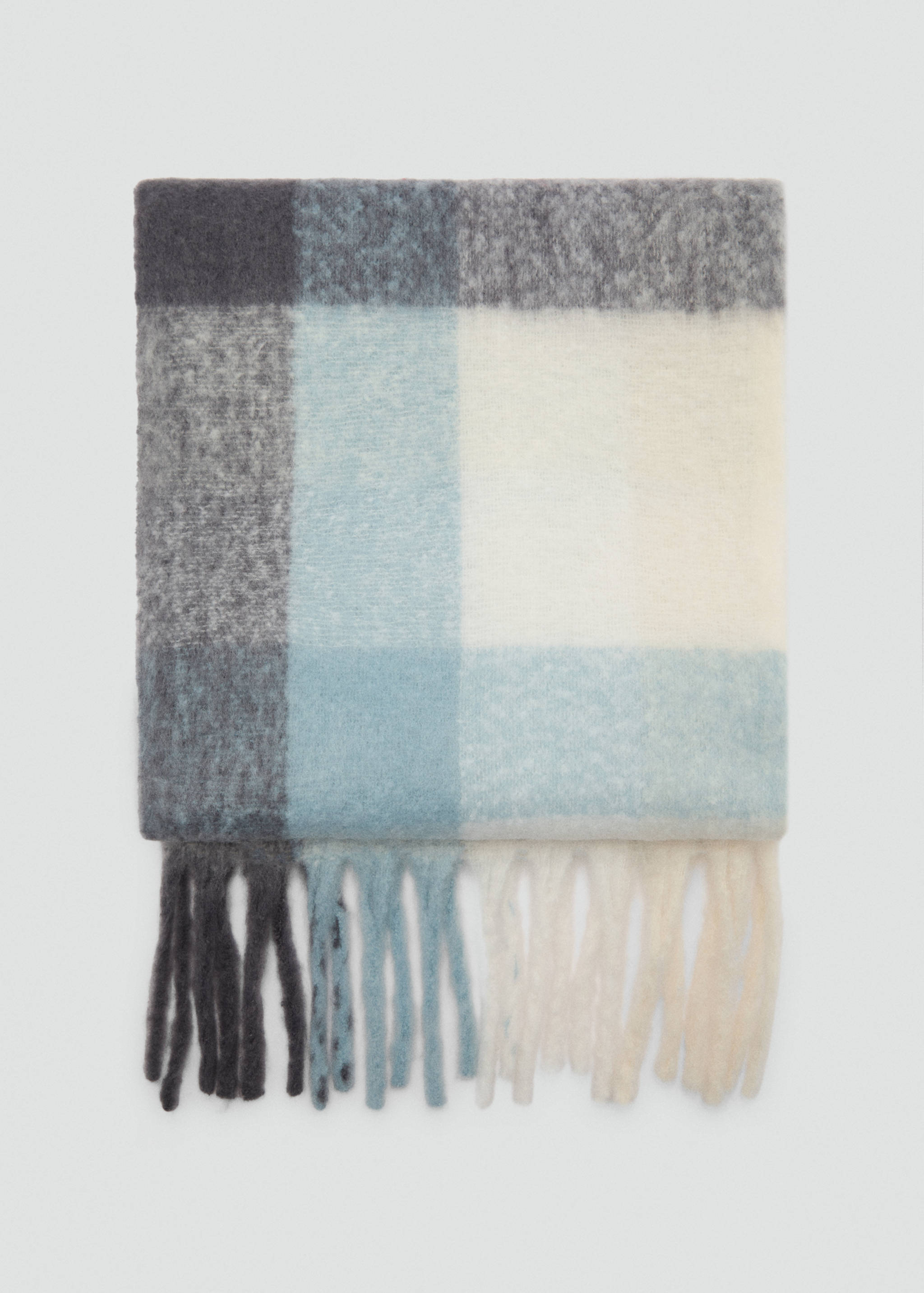 Fringed check scarf - Article without model