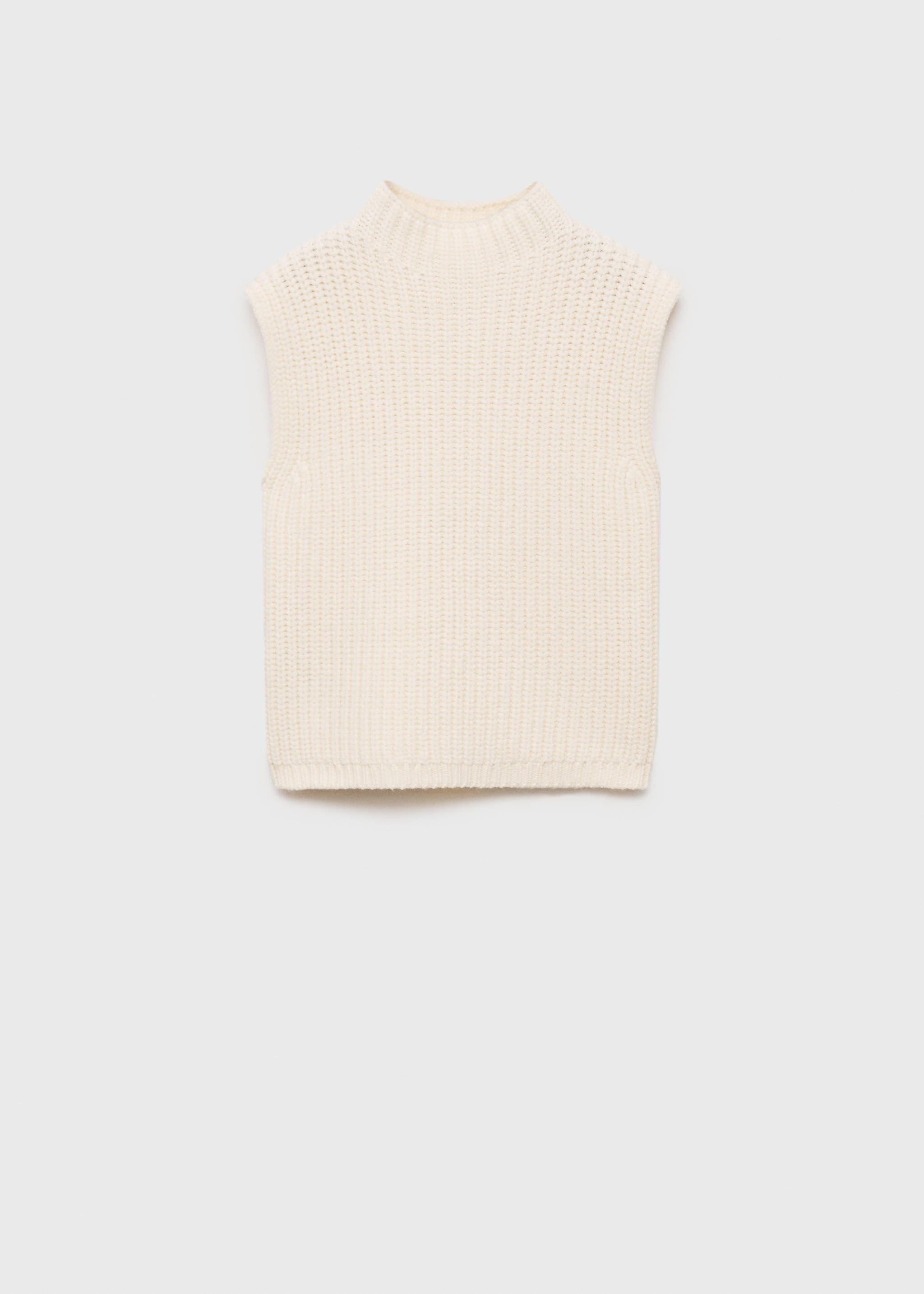 Perkins-neck knitted waistcoat - Article without model