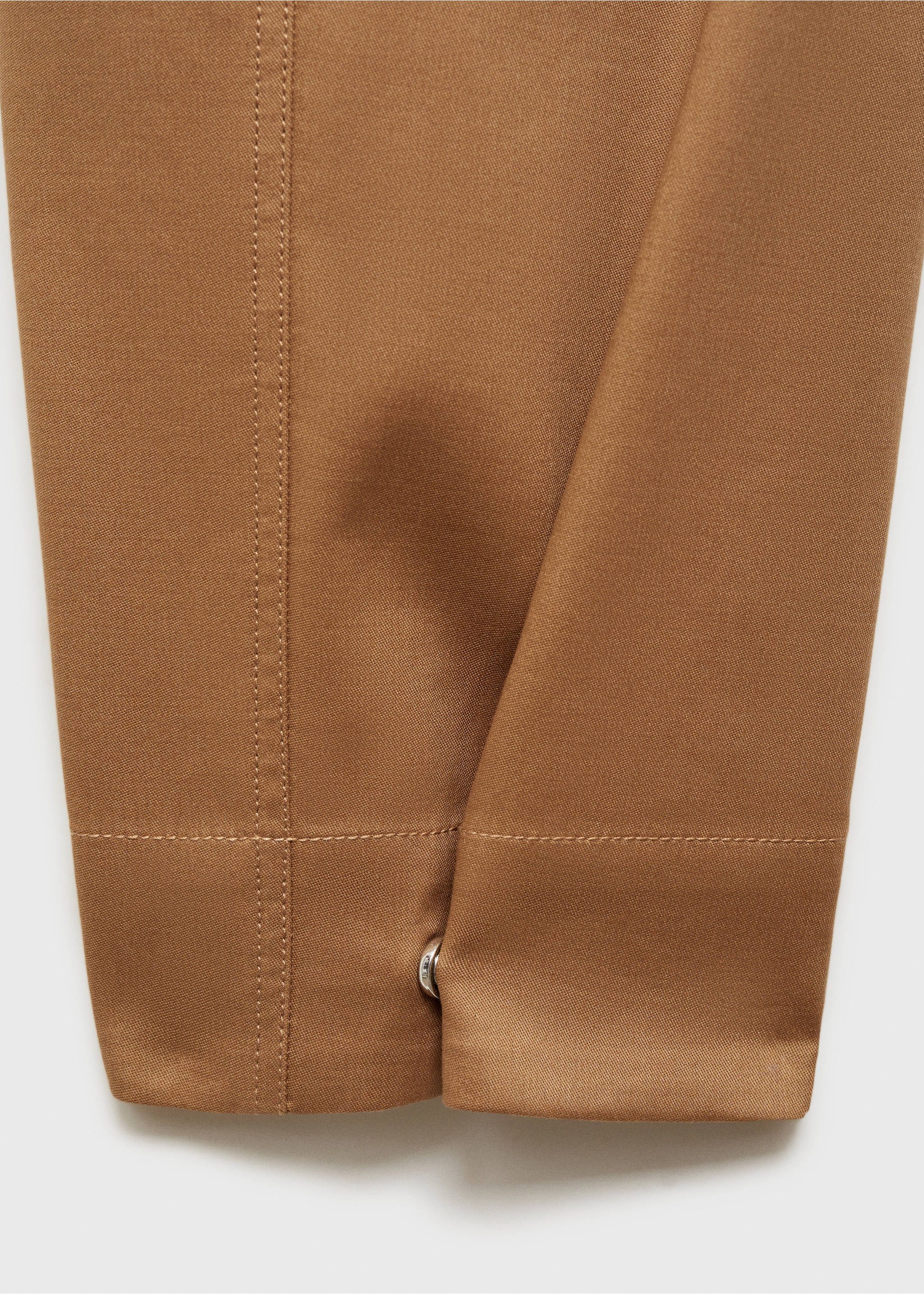 Cotton cargo trousers - Details of the article 8, Medium Brown. Ref: 77097938-00.