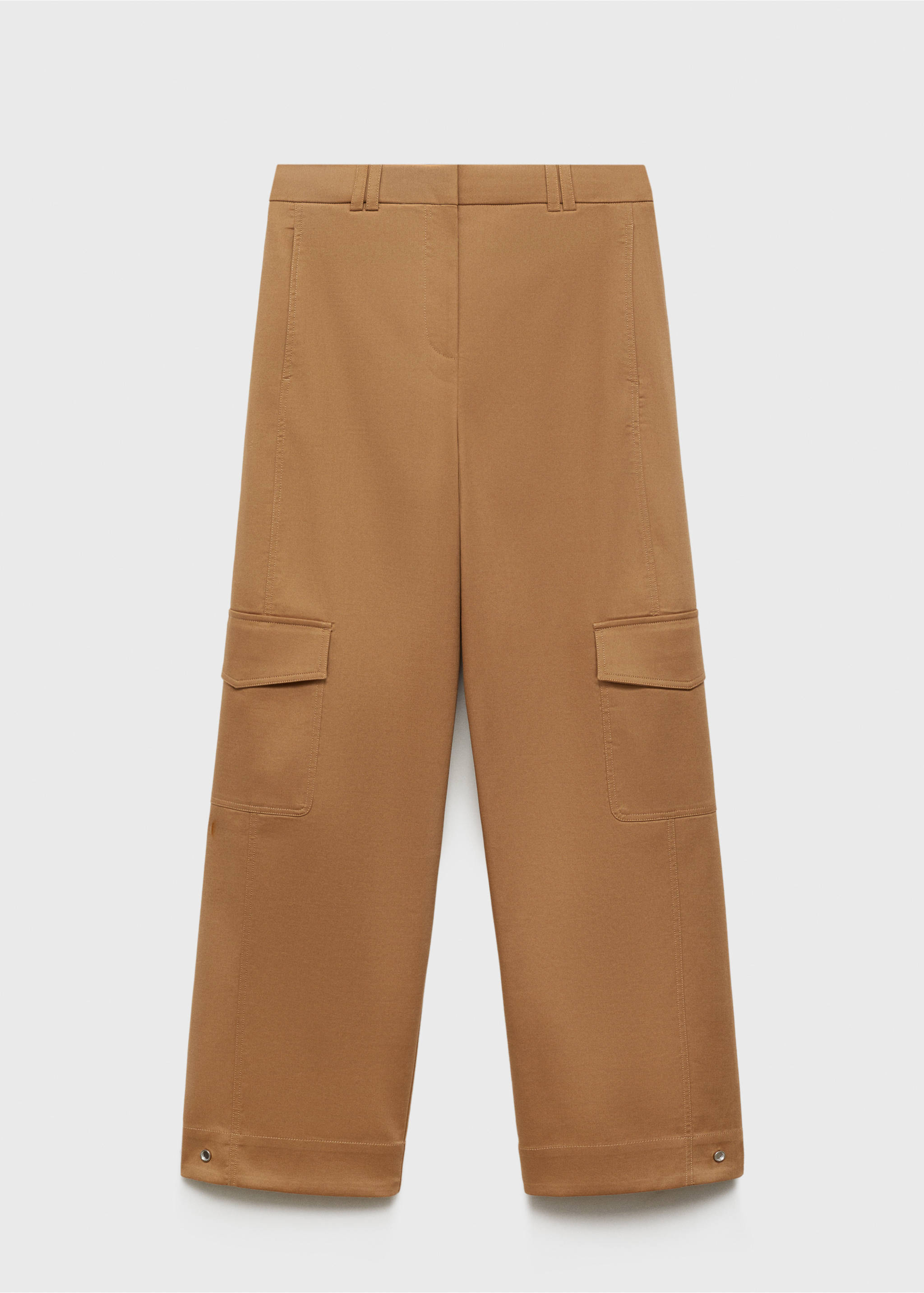 Cotton cargo trousers - Article without model, Medium Brown. Ref: 77097938-00.