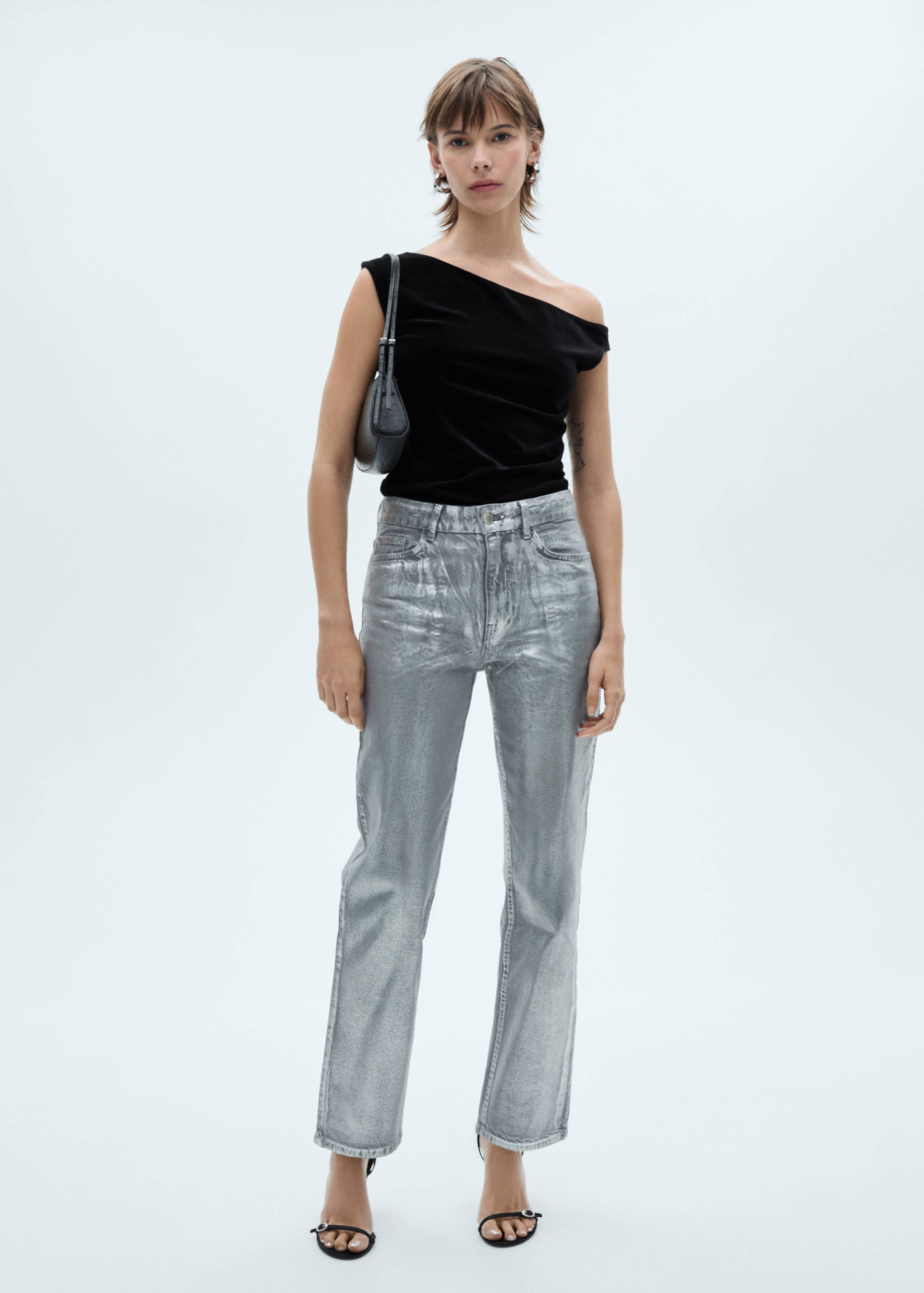 Asymmetric velvet top - General plane