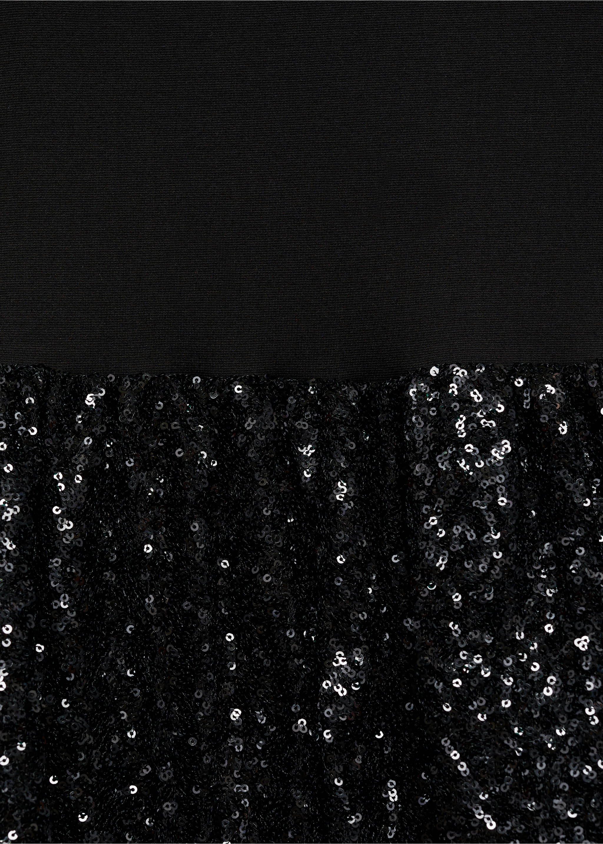 Kleid mit paillettenverziertem Ballon-Rockteil - Detail des Artikels 8, Schwarz. Ref: 77098269-00.