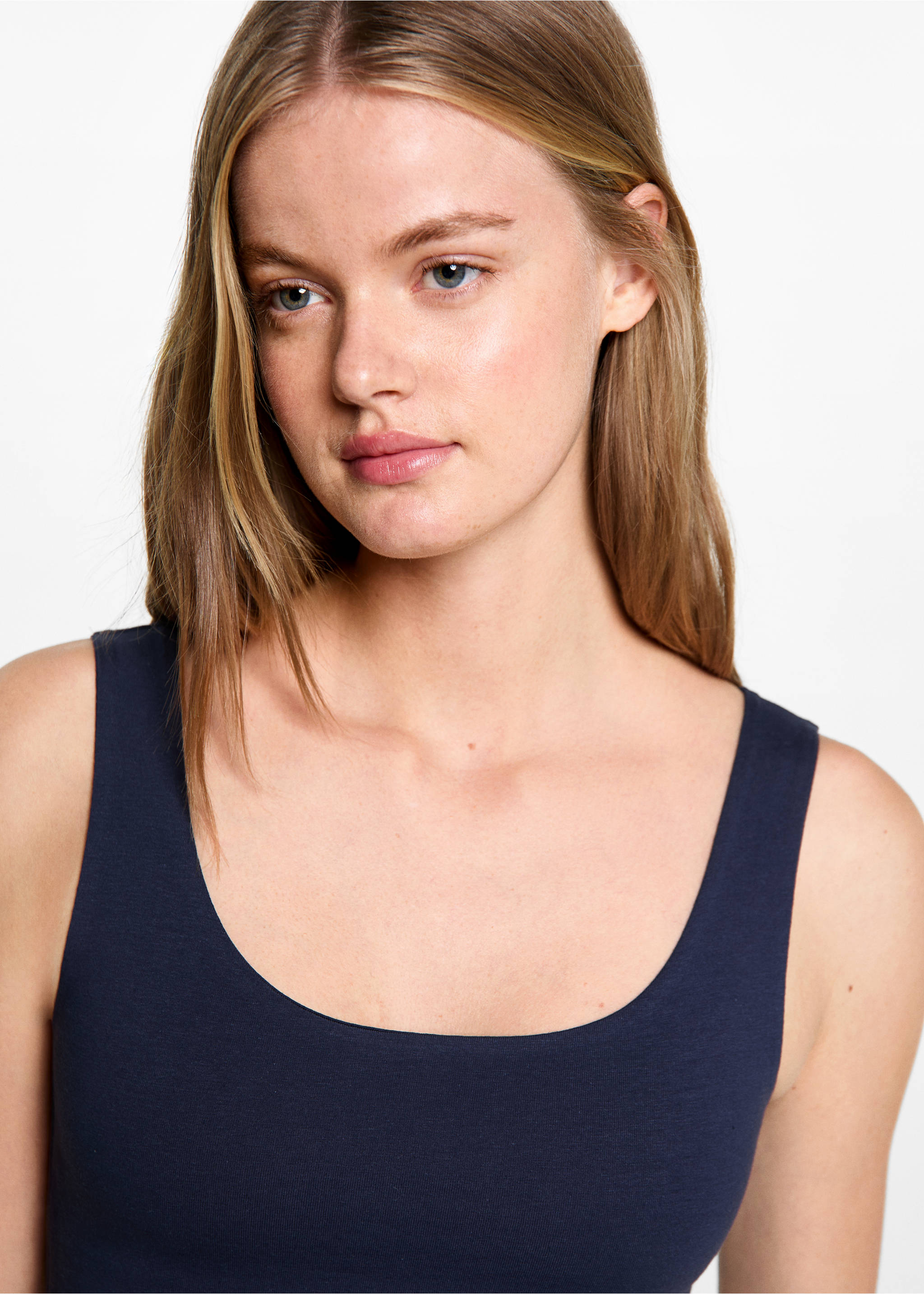 Crop top de sport - Détail de l'article 1, Bleu marine foncé. Ref: 77098270-00.