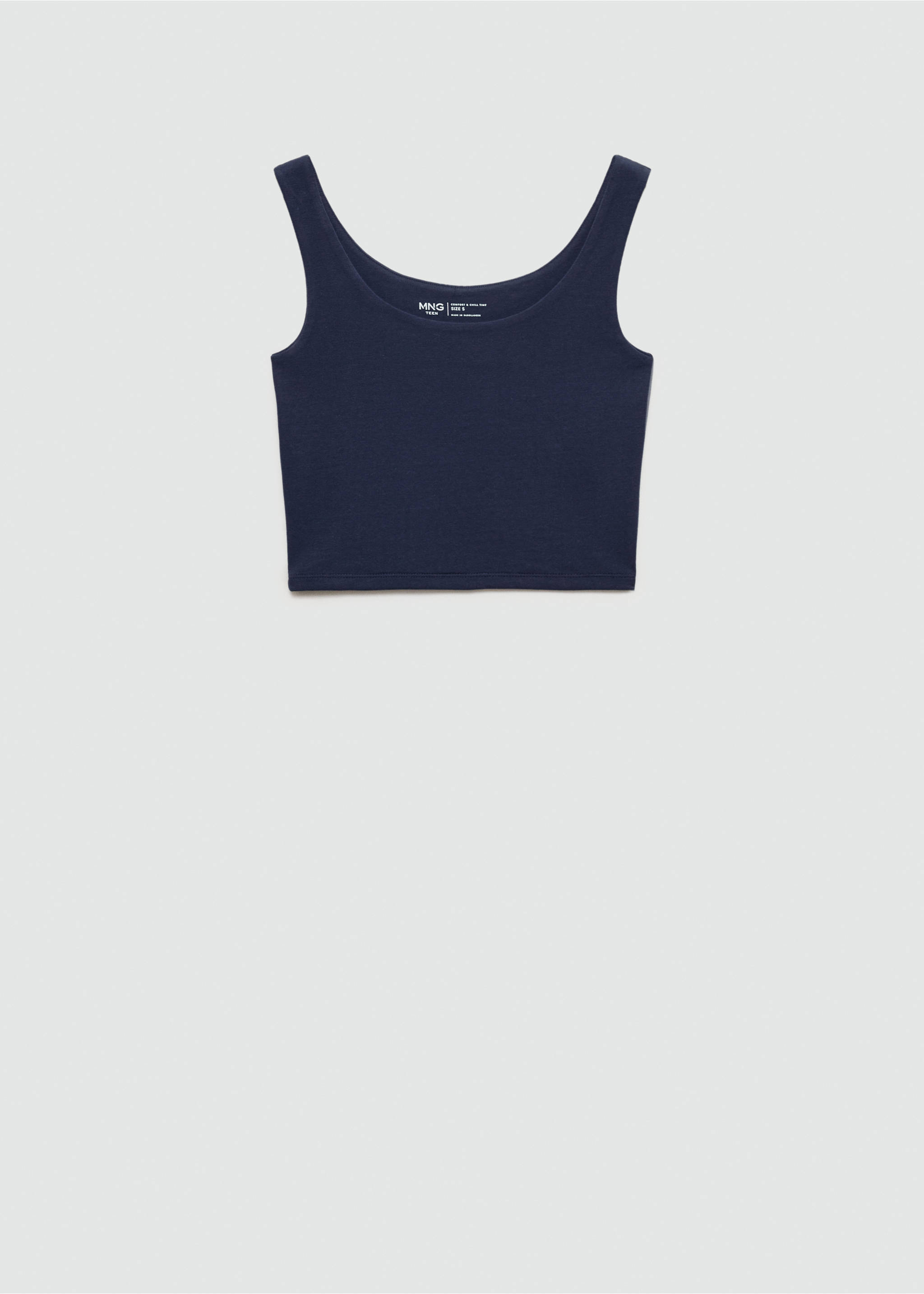 Bauchfreies Sport-Top - Artikel ohne Model, Dunkles Marineblau. Ref: 77098270-00.
