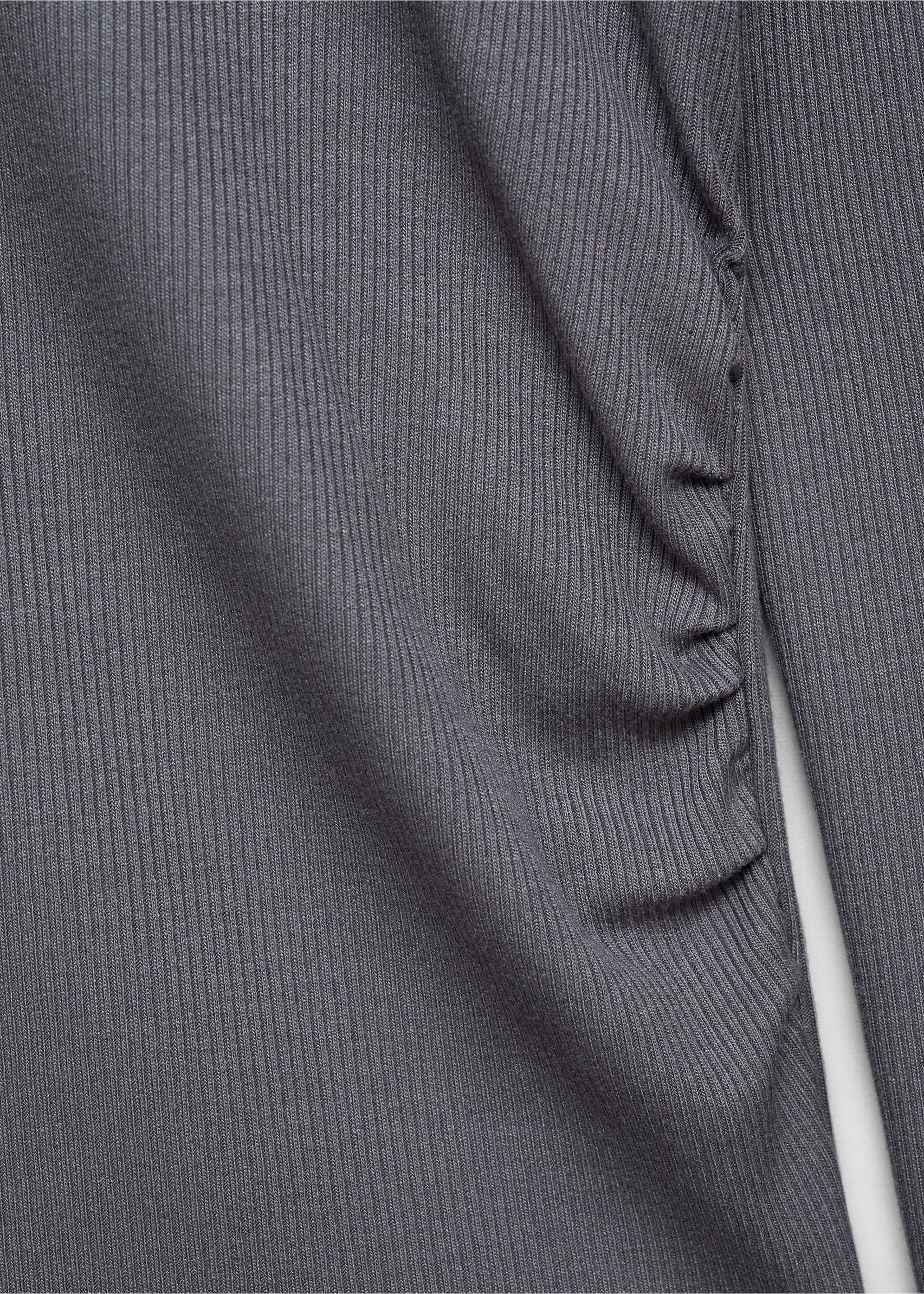 Sweat-shirt à capuche côtelé - Détail de l'article 0, Gris anthracite. Ref: 77098271-00.