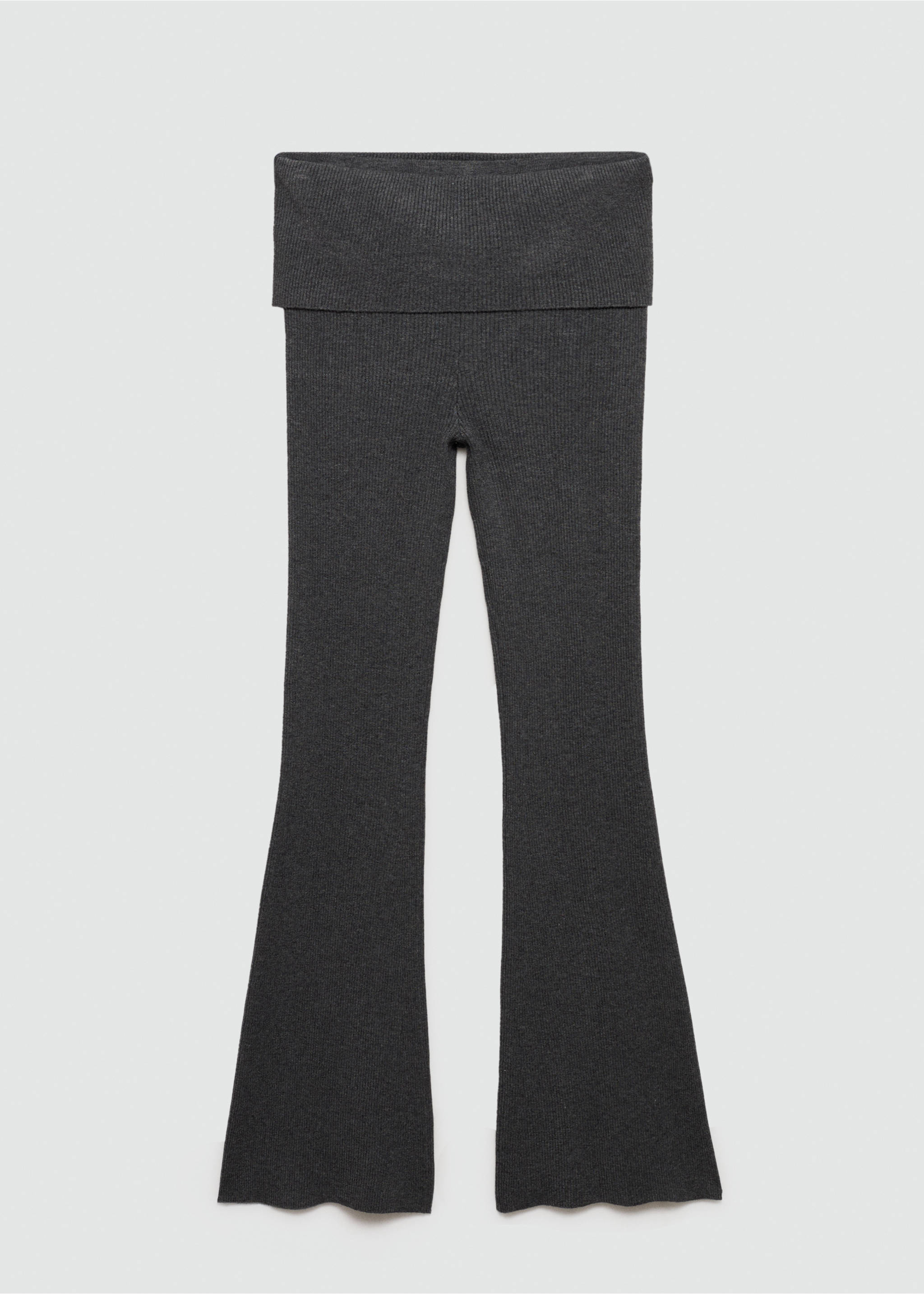 Ribbed flared leggings - Article without model, Charcoal. Ref: 77098272-00.