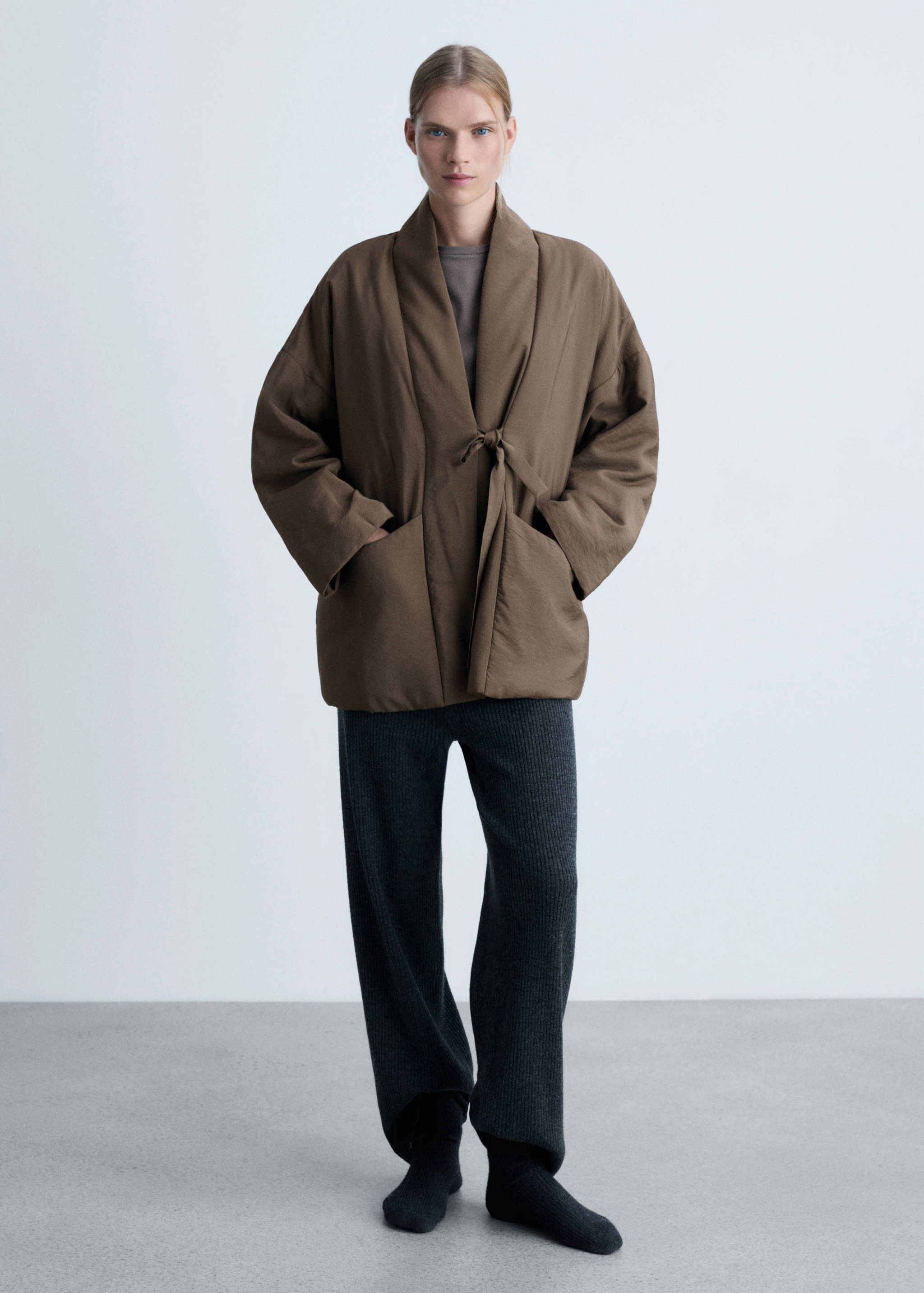 Robe de chambre matelassée poches - Plan général