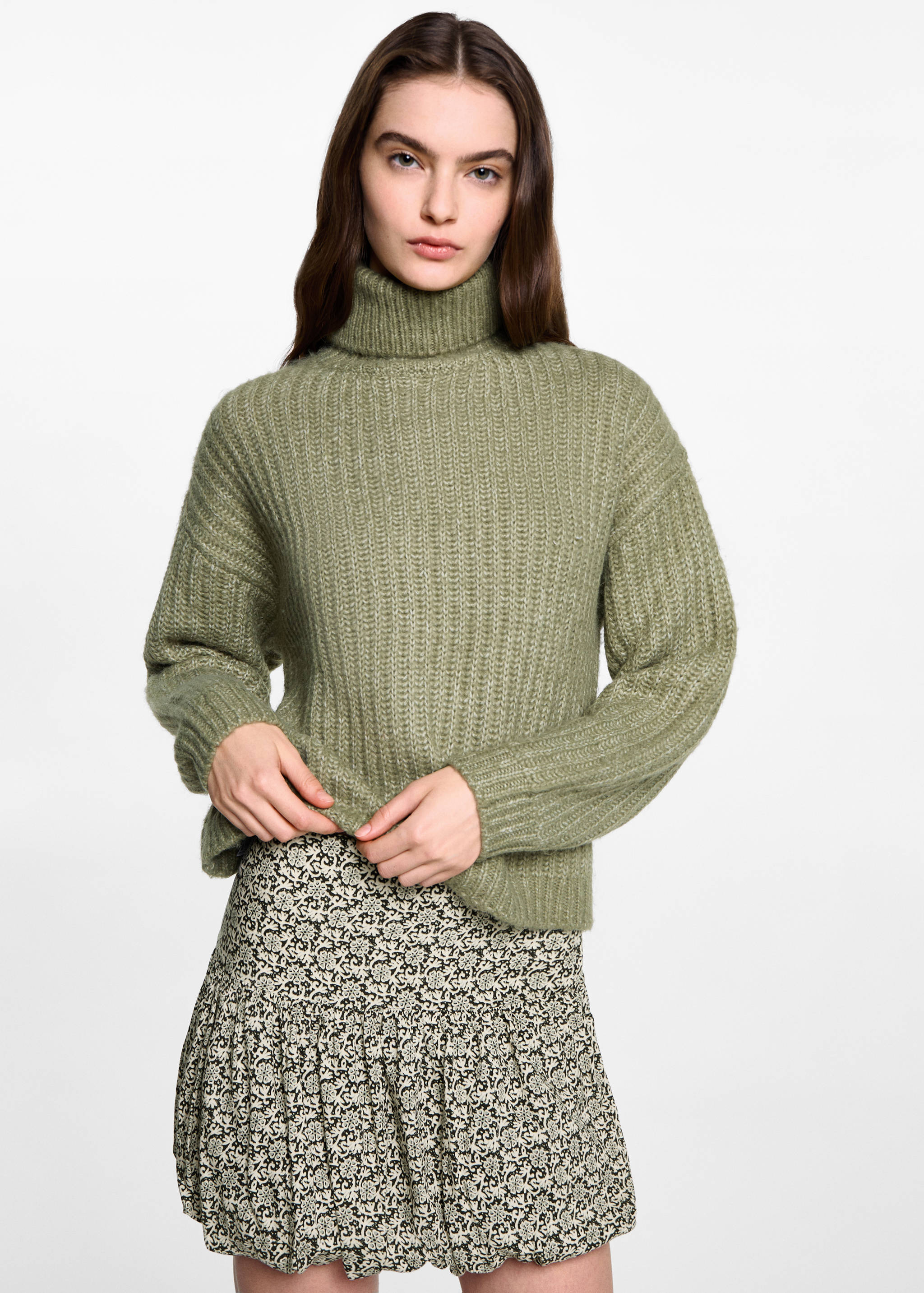 Floral-print balloon skirt - Medium plane