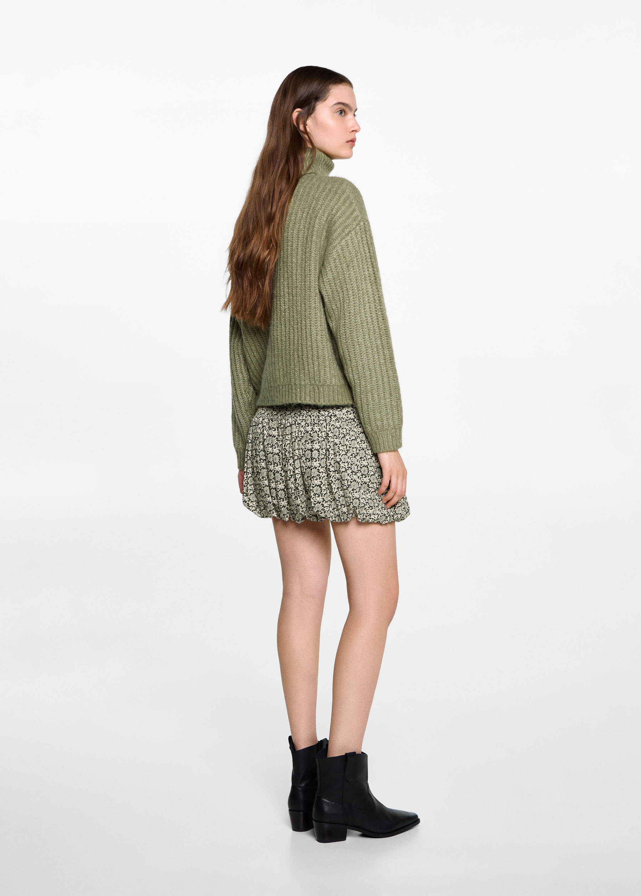 Floral-print balloon skirt - Reverse of the article