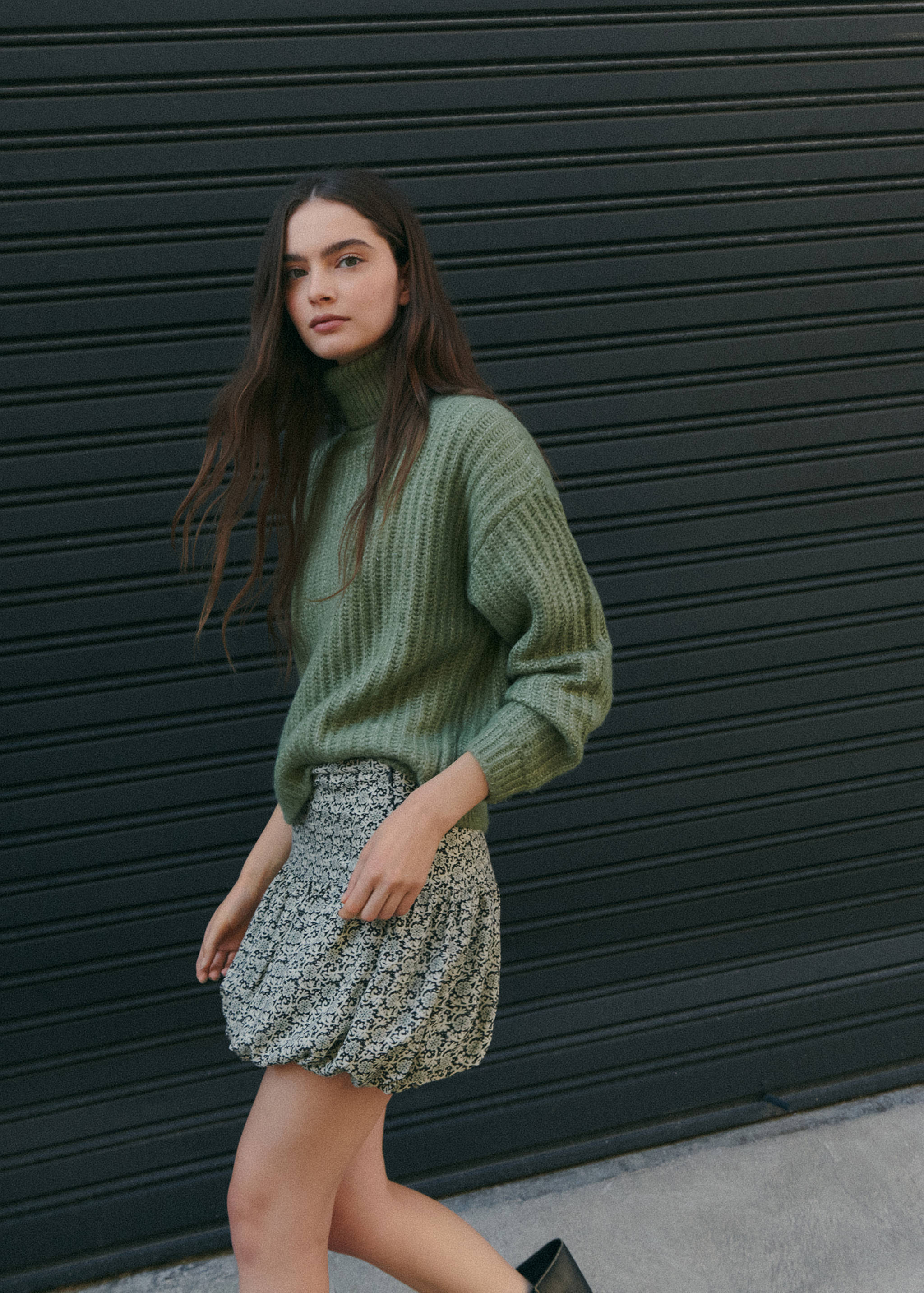 Floral-print balloon skirt - Details of the article 5