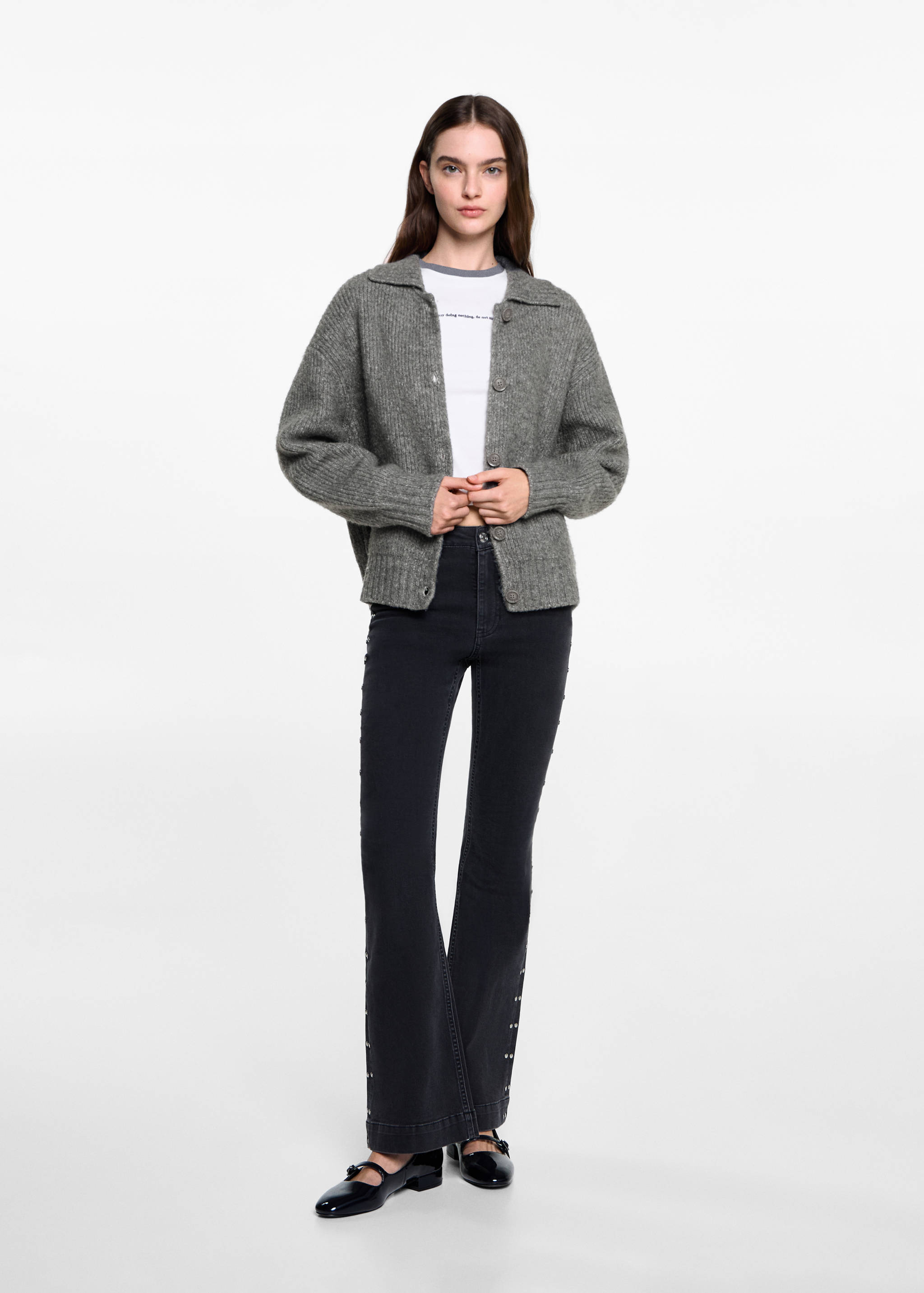Cardigan col polo - Plan général