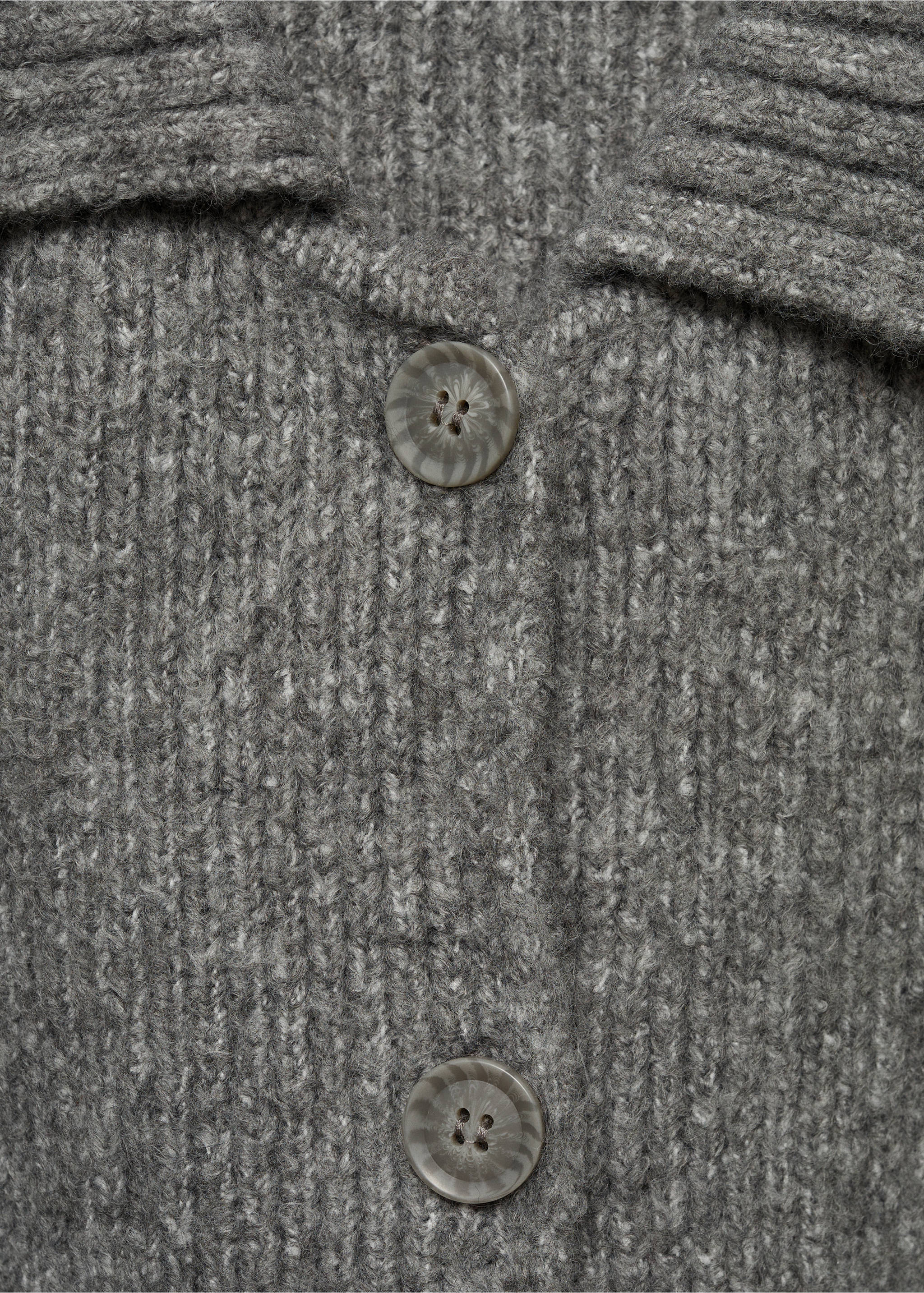 Cardigan col polo - Détail de l'article 8, Gris. Ref: 77098282-00.