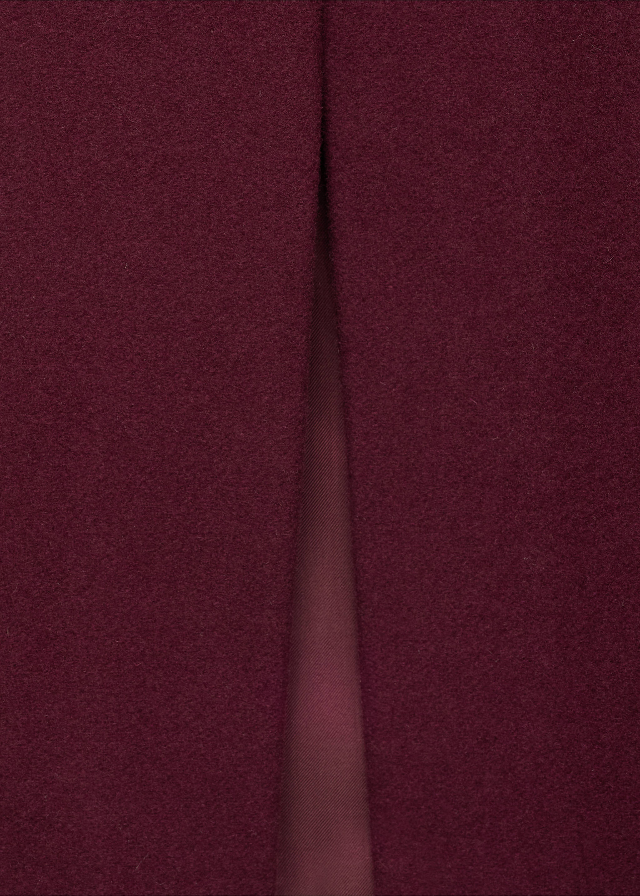 Wool skirt with slit - Details of the article 0, Burgundy. Ref: 77098283-00.