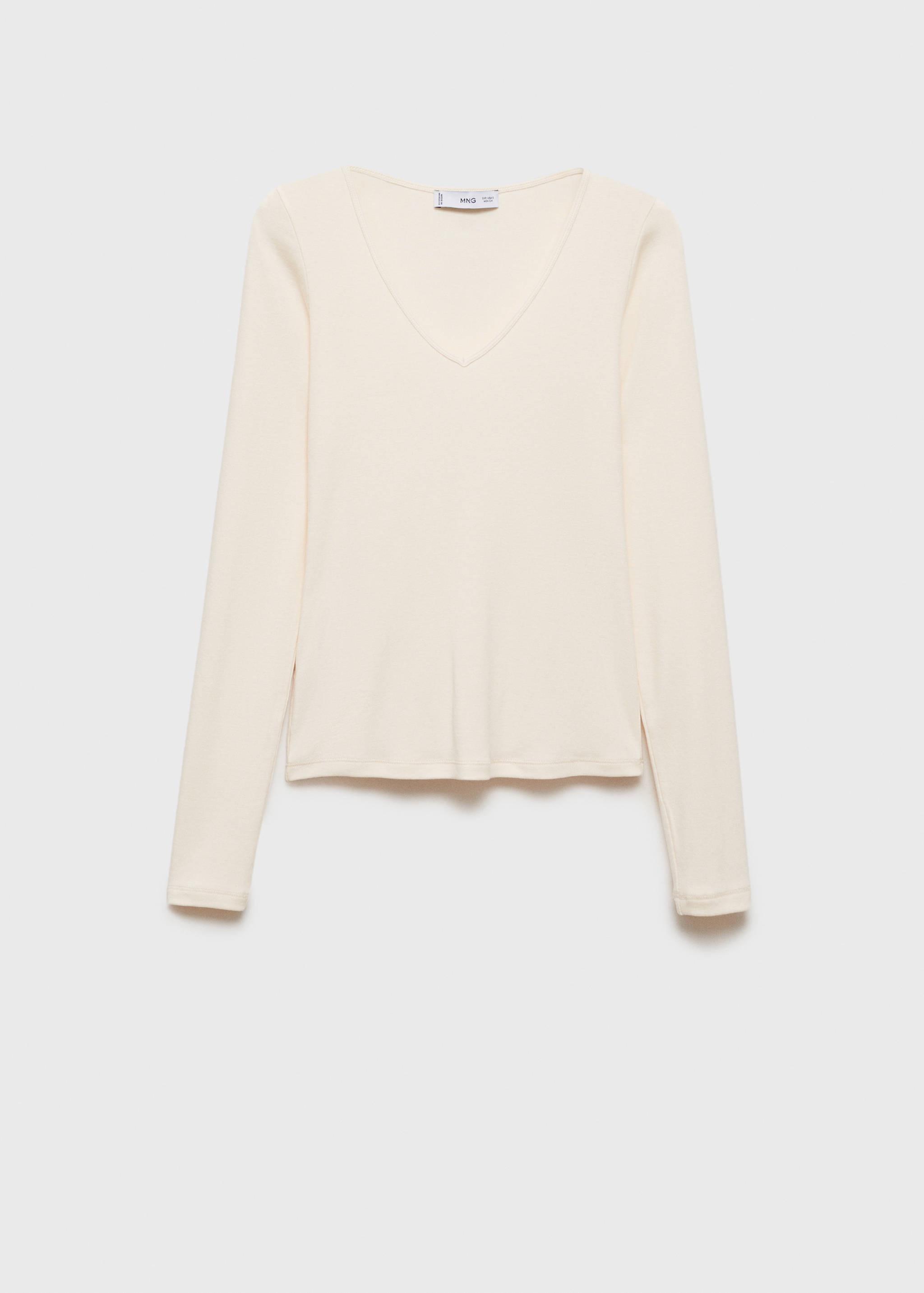 Long-sleeved V-neck T-shirt - Article without model