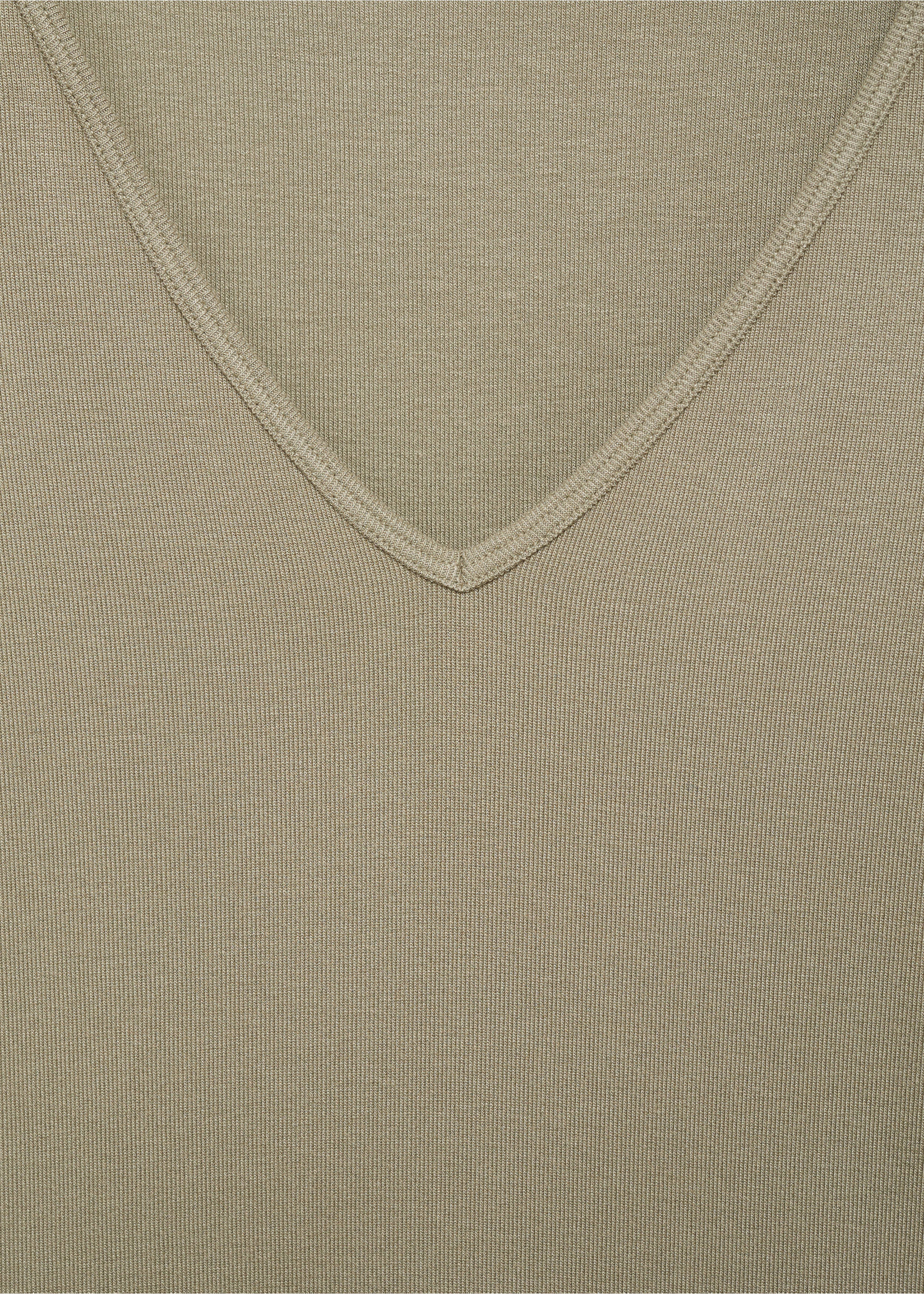 Camiseta manga larga cuello pico - Detalle del artículo 8, Verde pastel. Ref: 77098284-00.