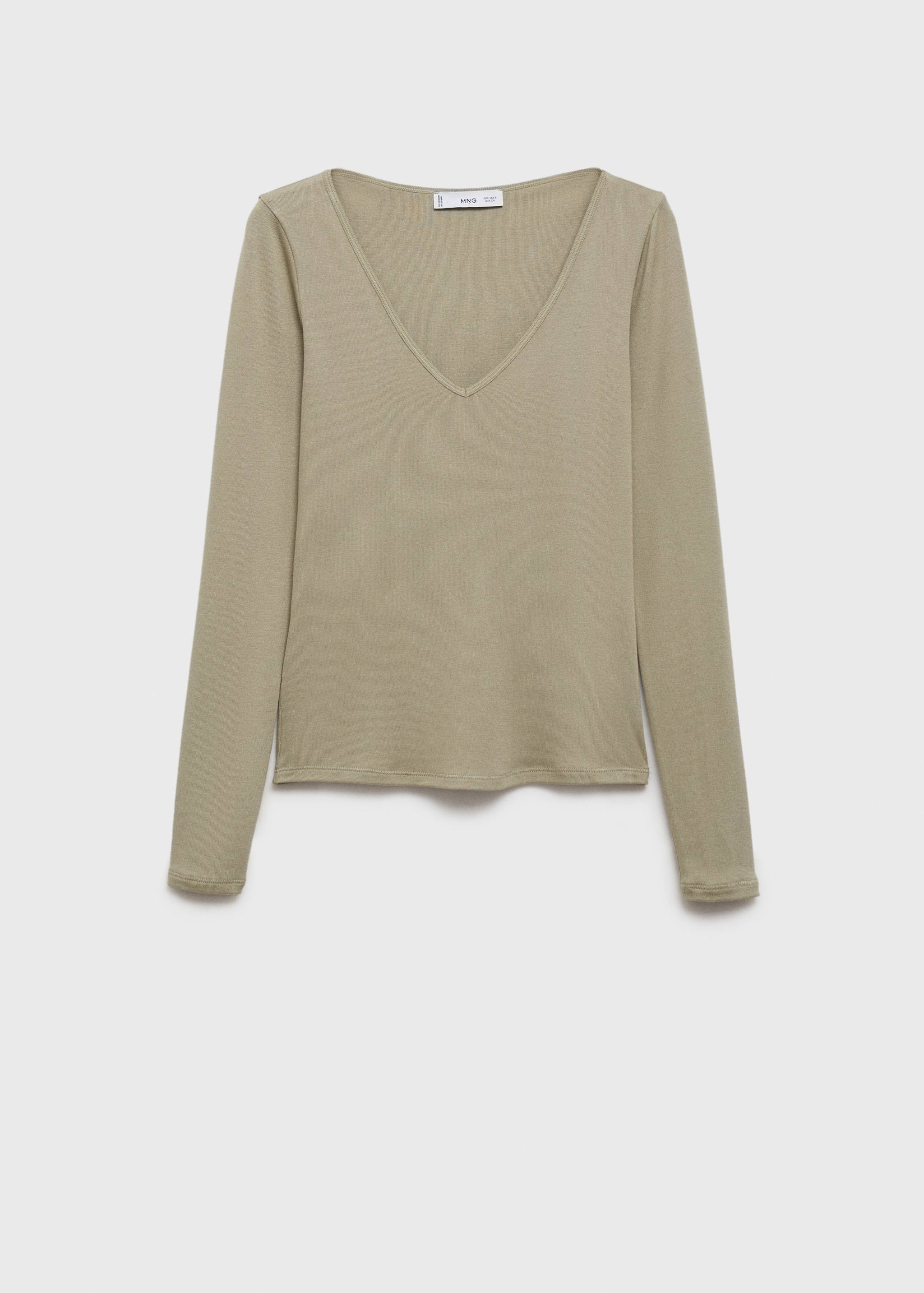 Camiseta manga larga cuello pico - Artículo sin modelo