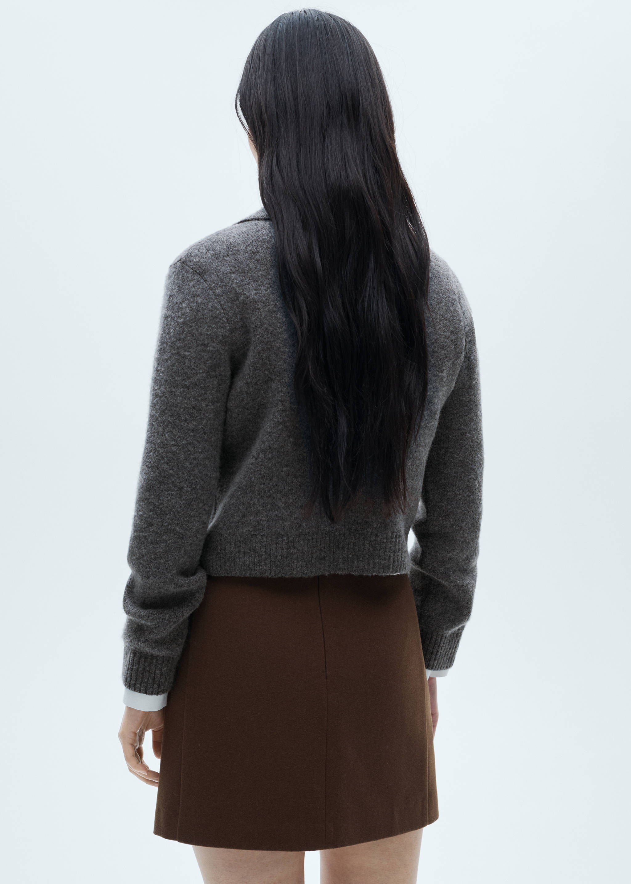 Double-breasted knitted jacket - Reverse of the article