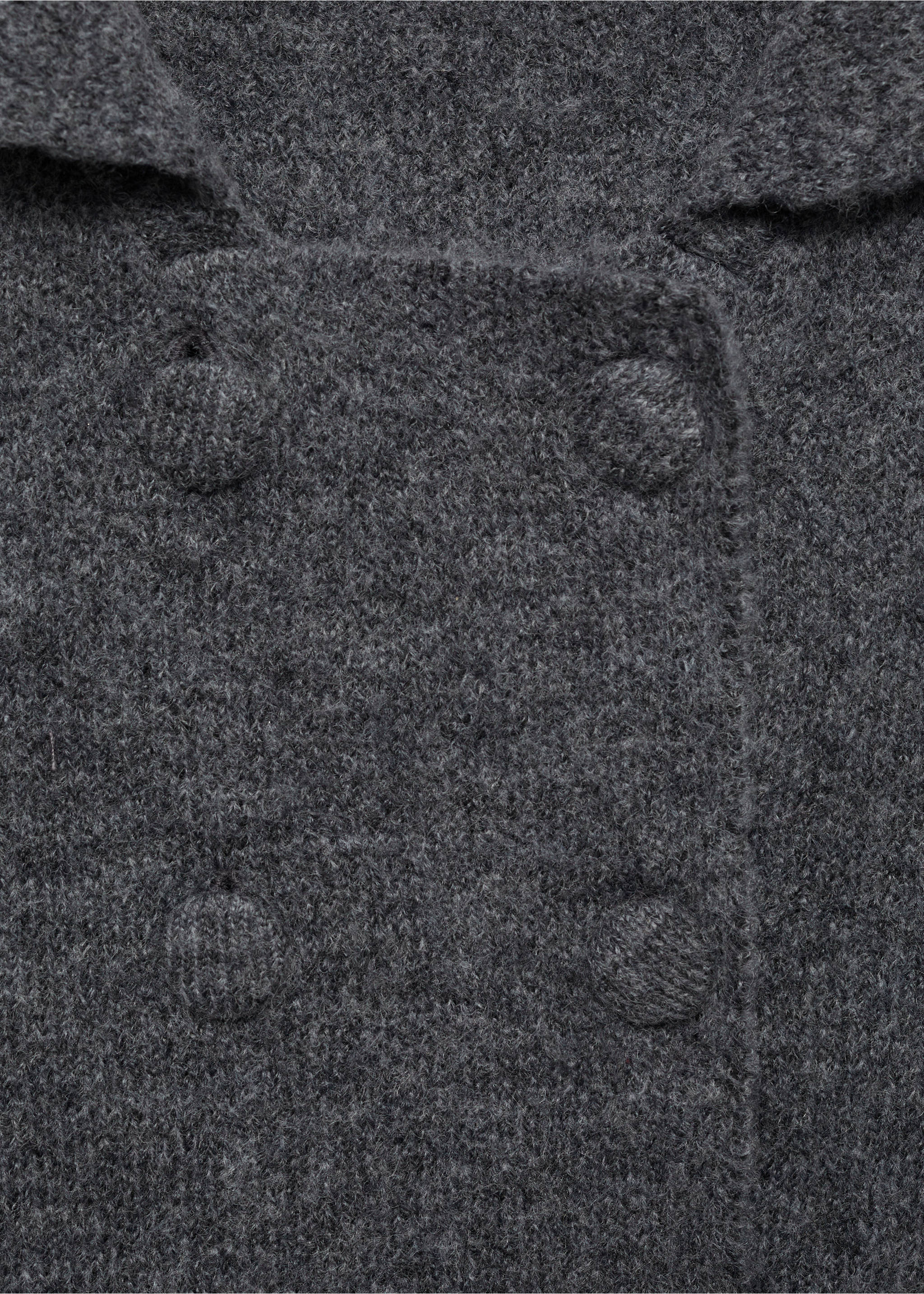 Zweireihige Strickweste - Detail des Artikels 8, Grau. Ref: 77099054-00.
