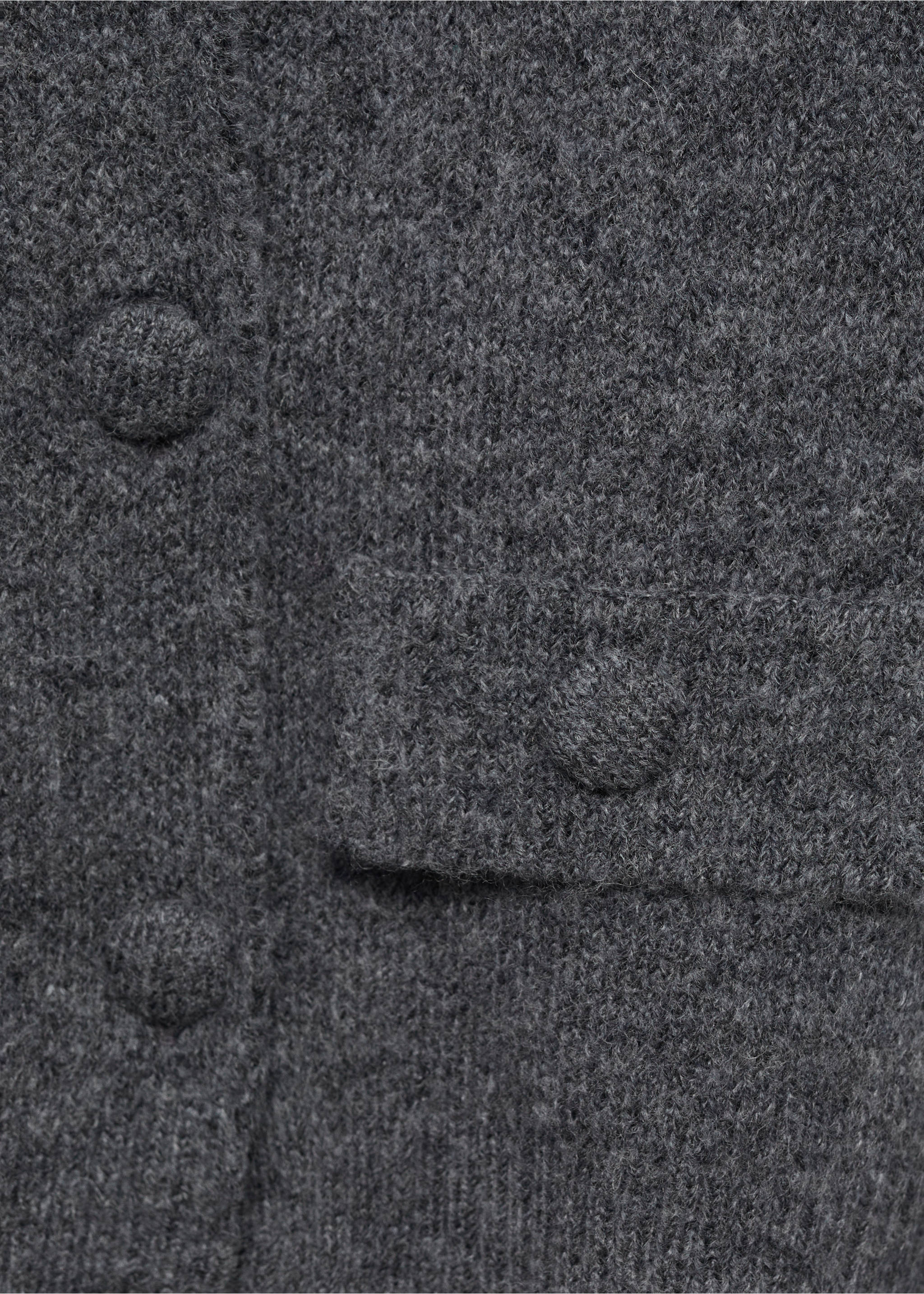Zweireihige Strickweste - Detail des Artikels 0, Grau. Ref: 77099054-00.
