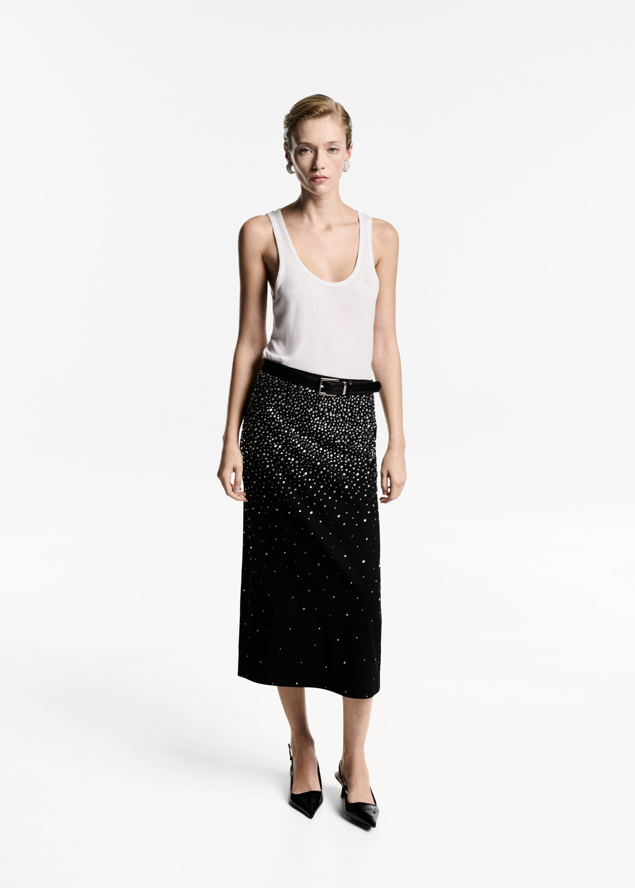 Jupe midi strass - Plan général