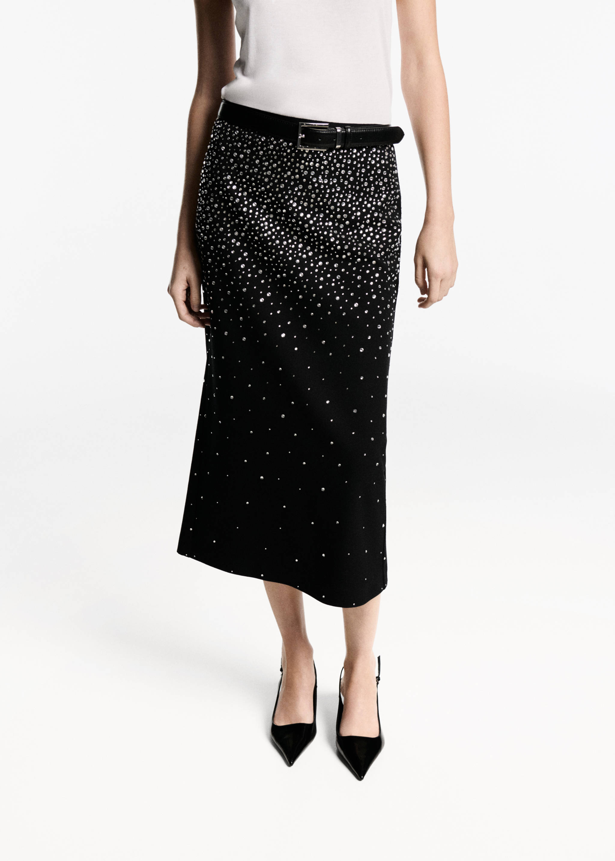 Jupe midi strass - Plan moyen