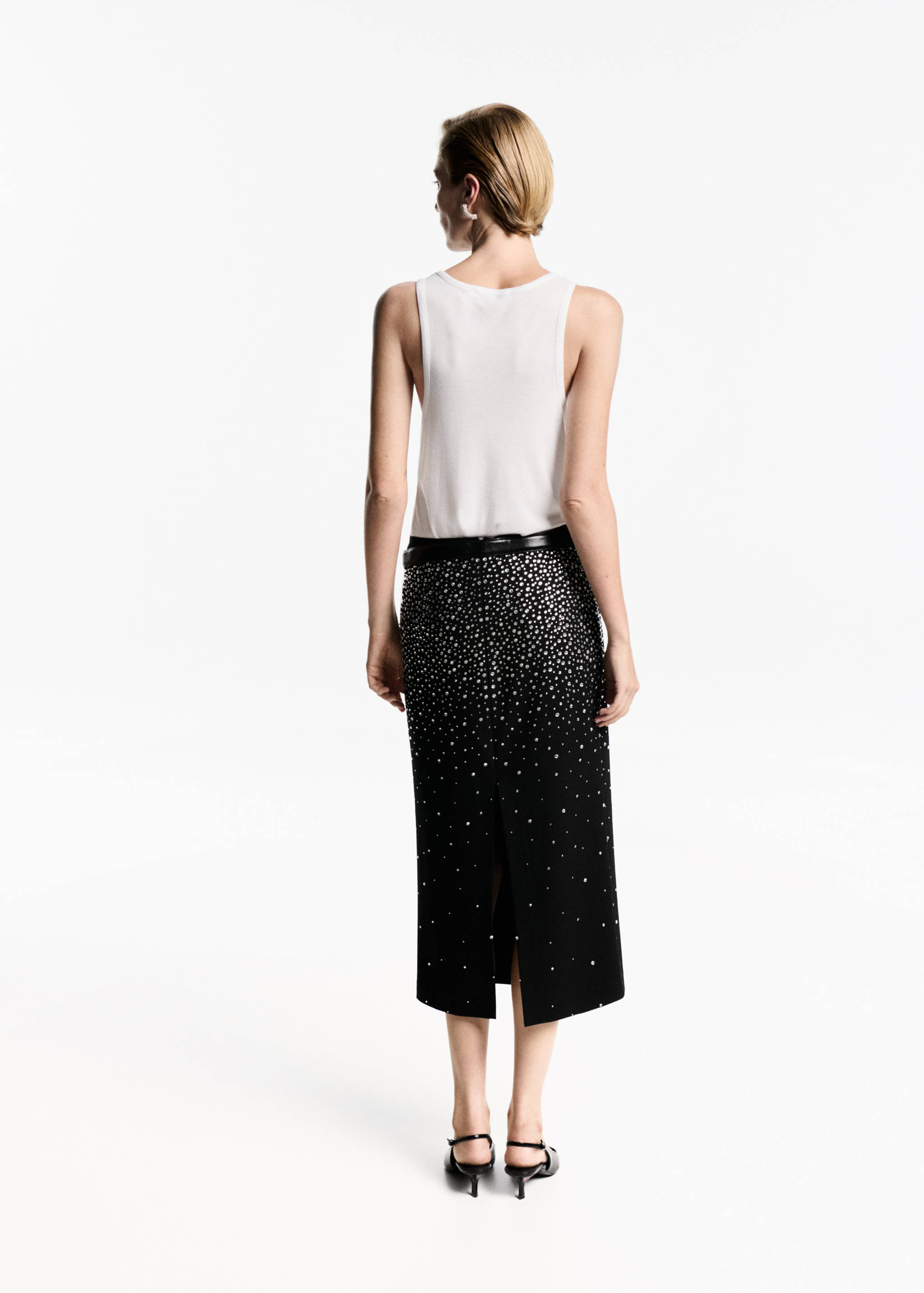 Jupe midi strass - Verso de l’article