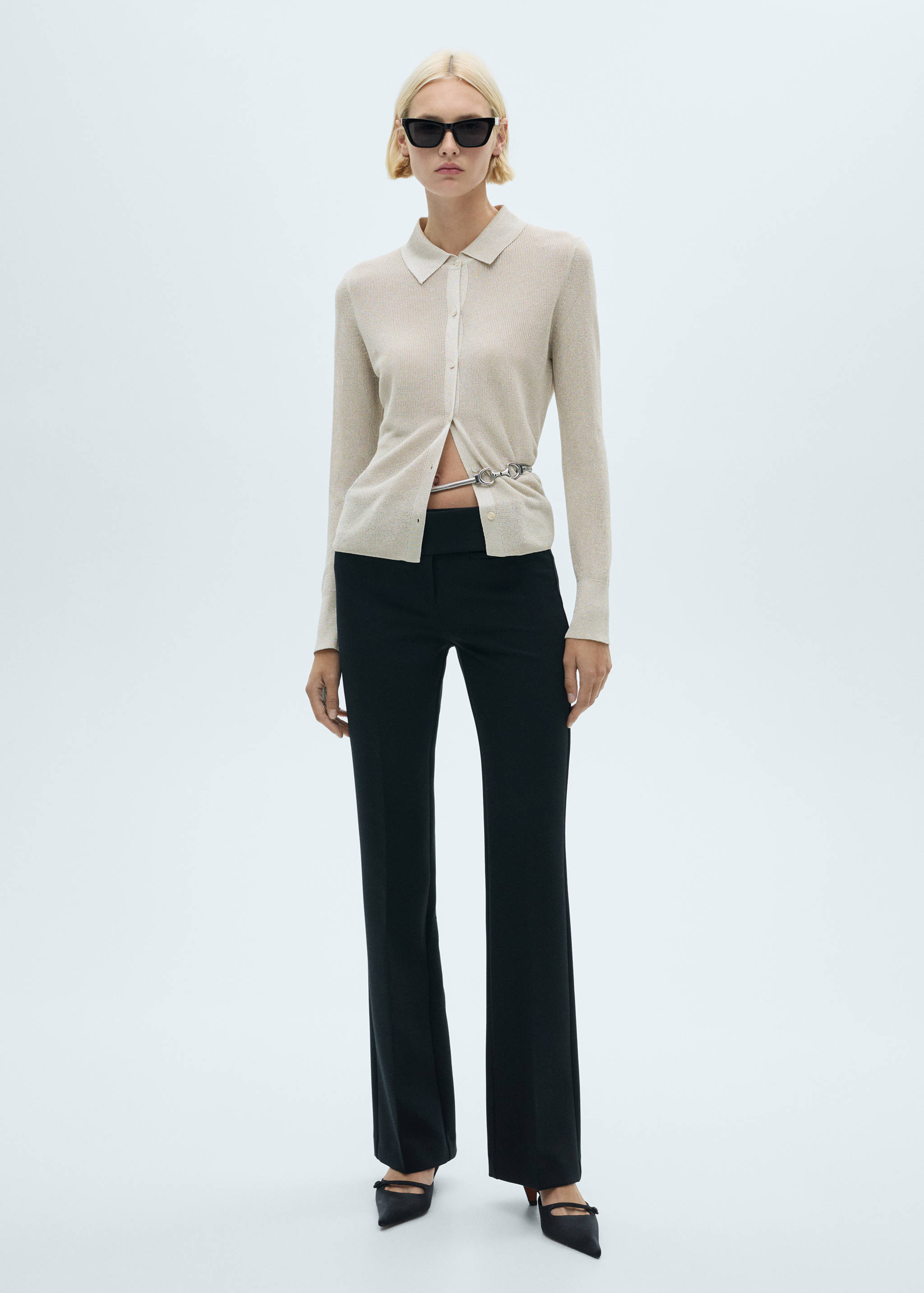 Lurex knitted shirt - General plane