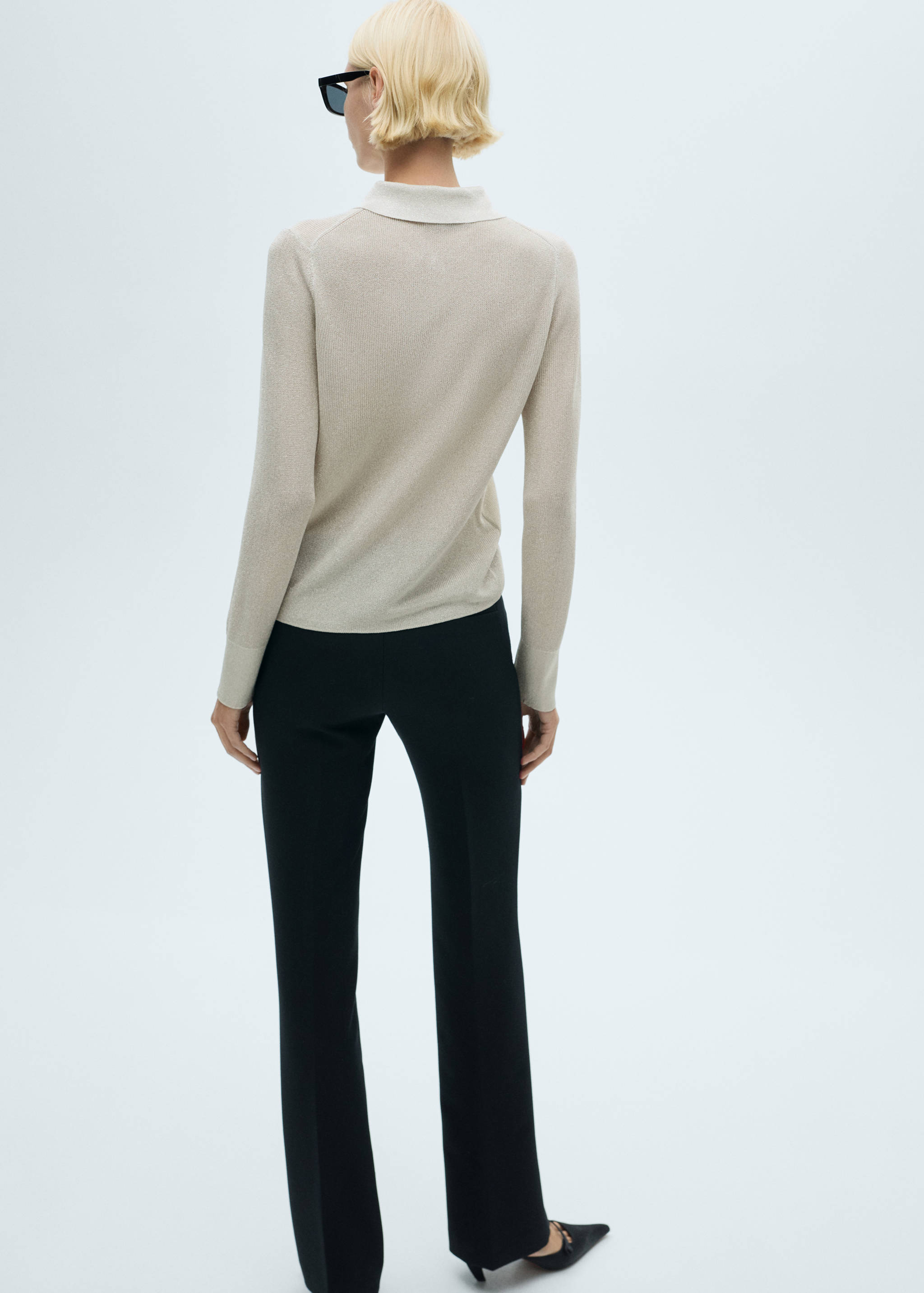 Lurex knitted shirt - Reverse of the article