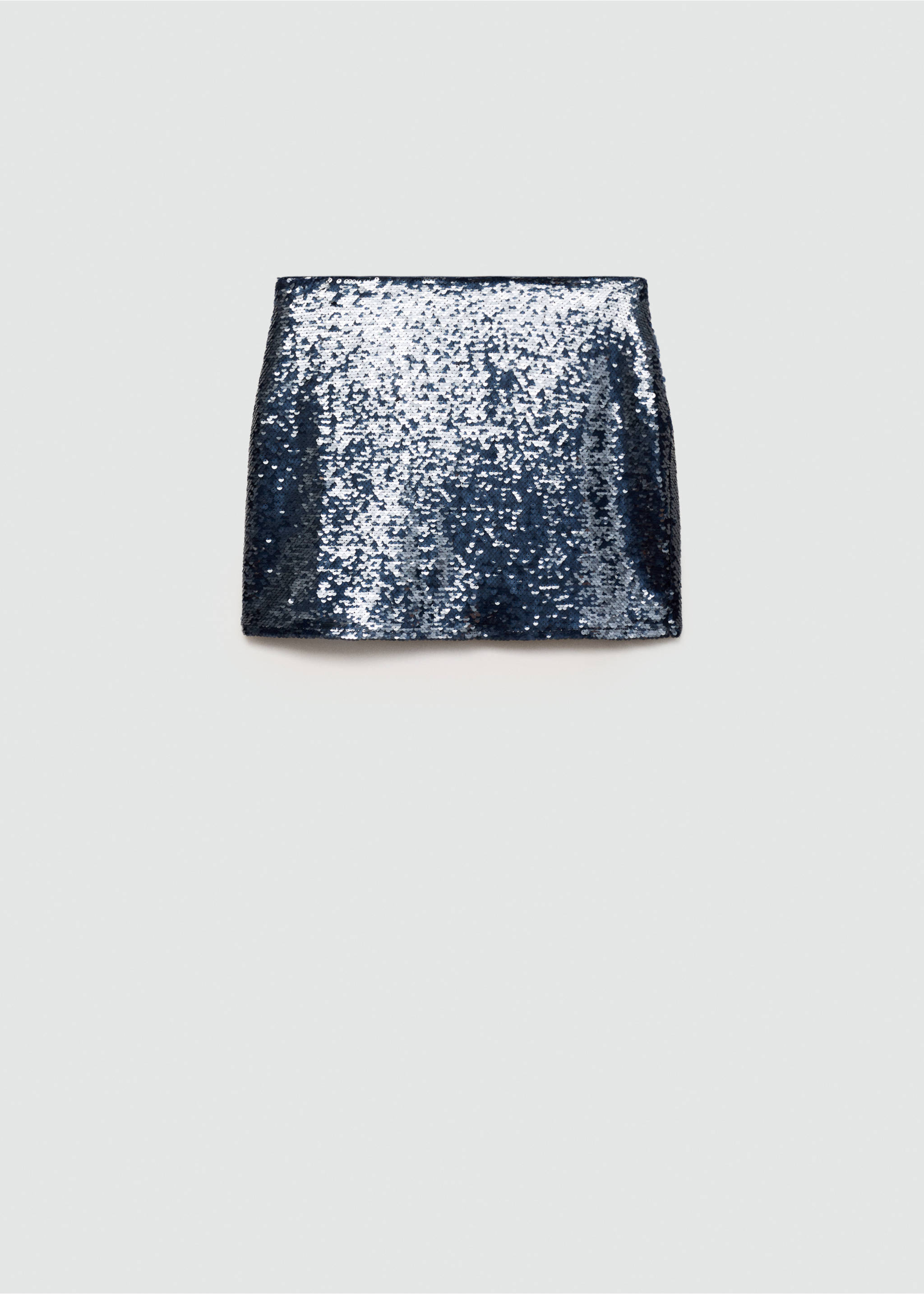 Sequin miniskirt - Article without model, Night Blue. Ref: 77099059-00.