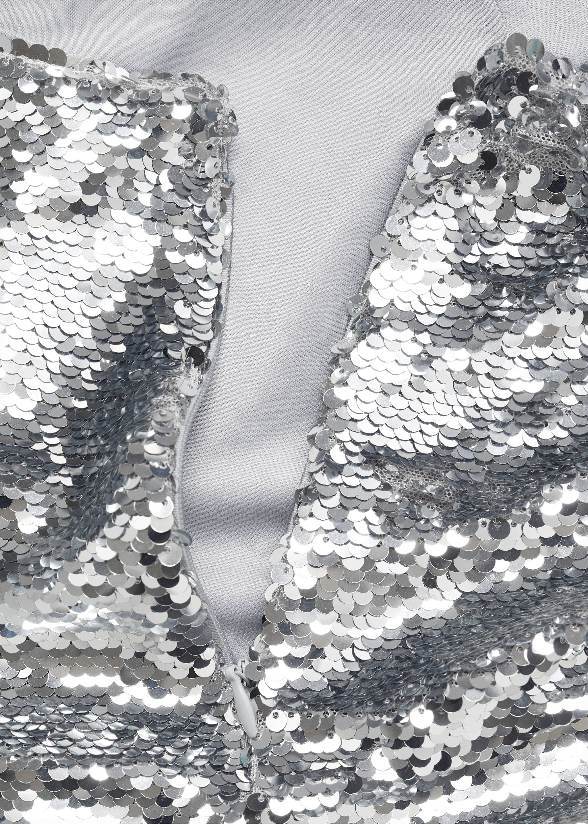 Minikjol paljetter - Detaljer om artikeln 0, Silverfärgad. Ref: 77099059-00.