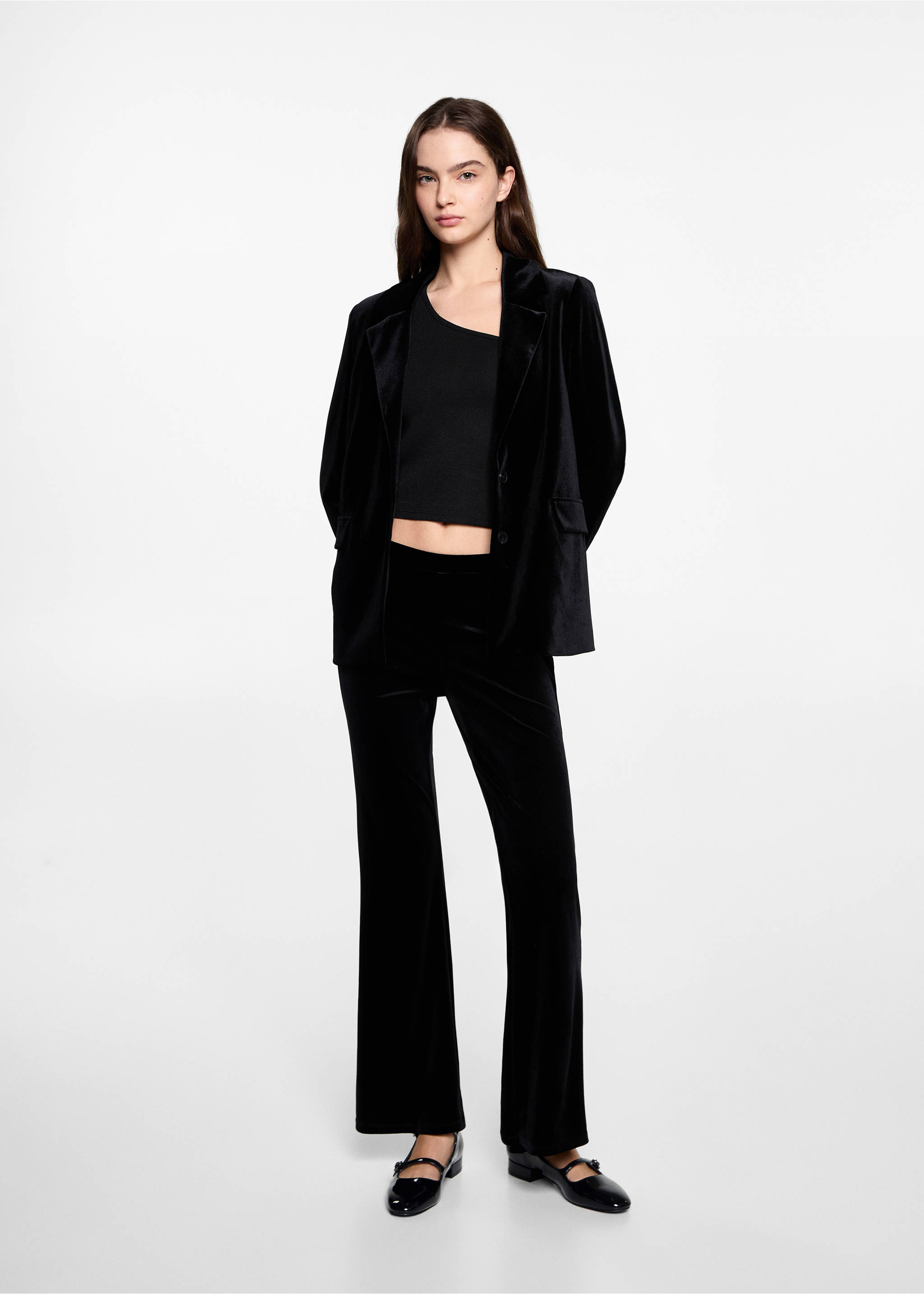 Velvet blazer - General plane, Black. Ref: 77099064-00.