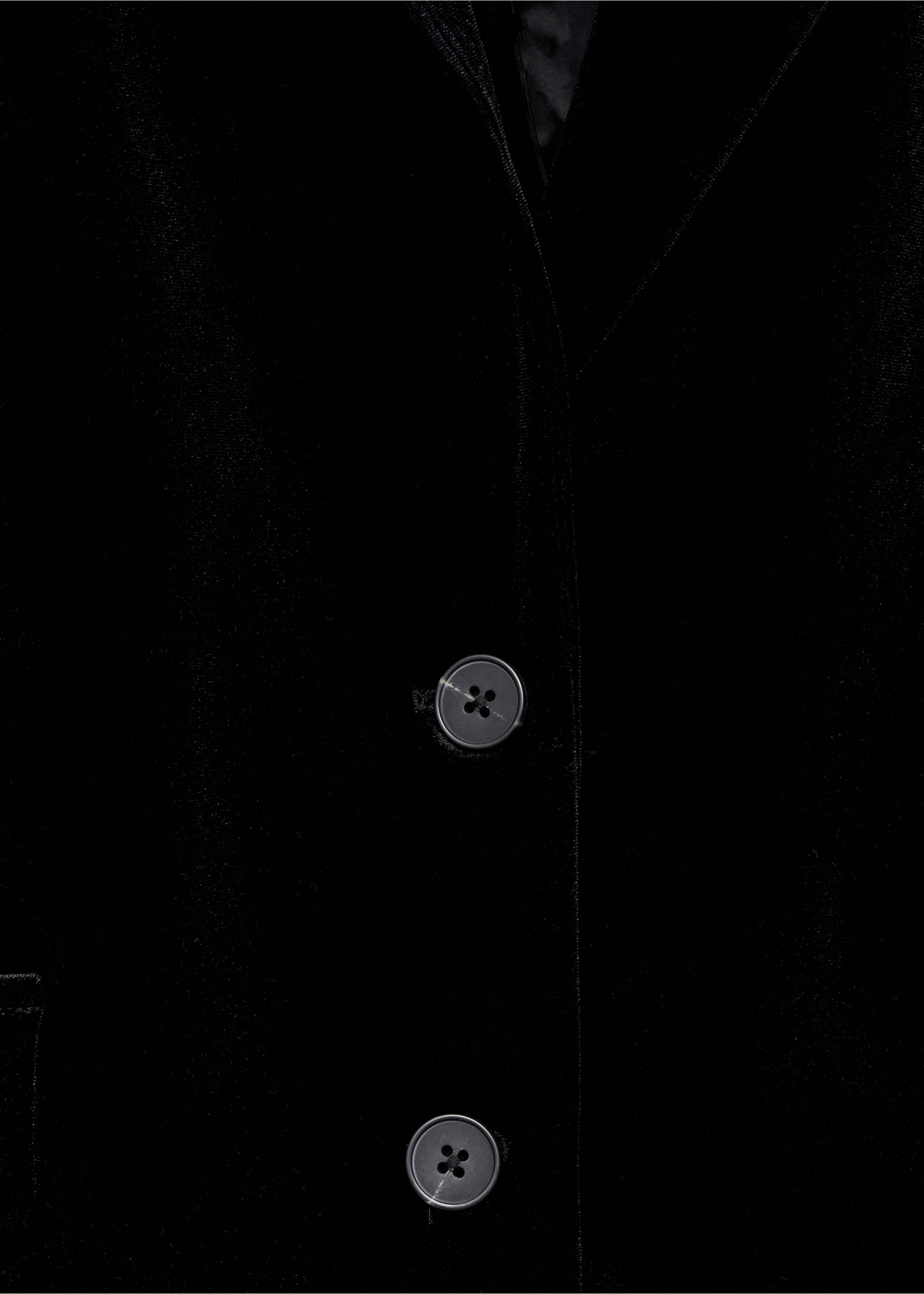 Velvet blazer - Details of the article 8, Black. Ref: 77099064-00.