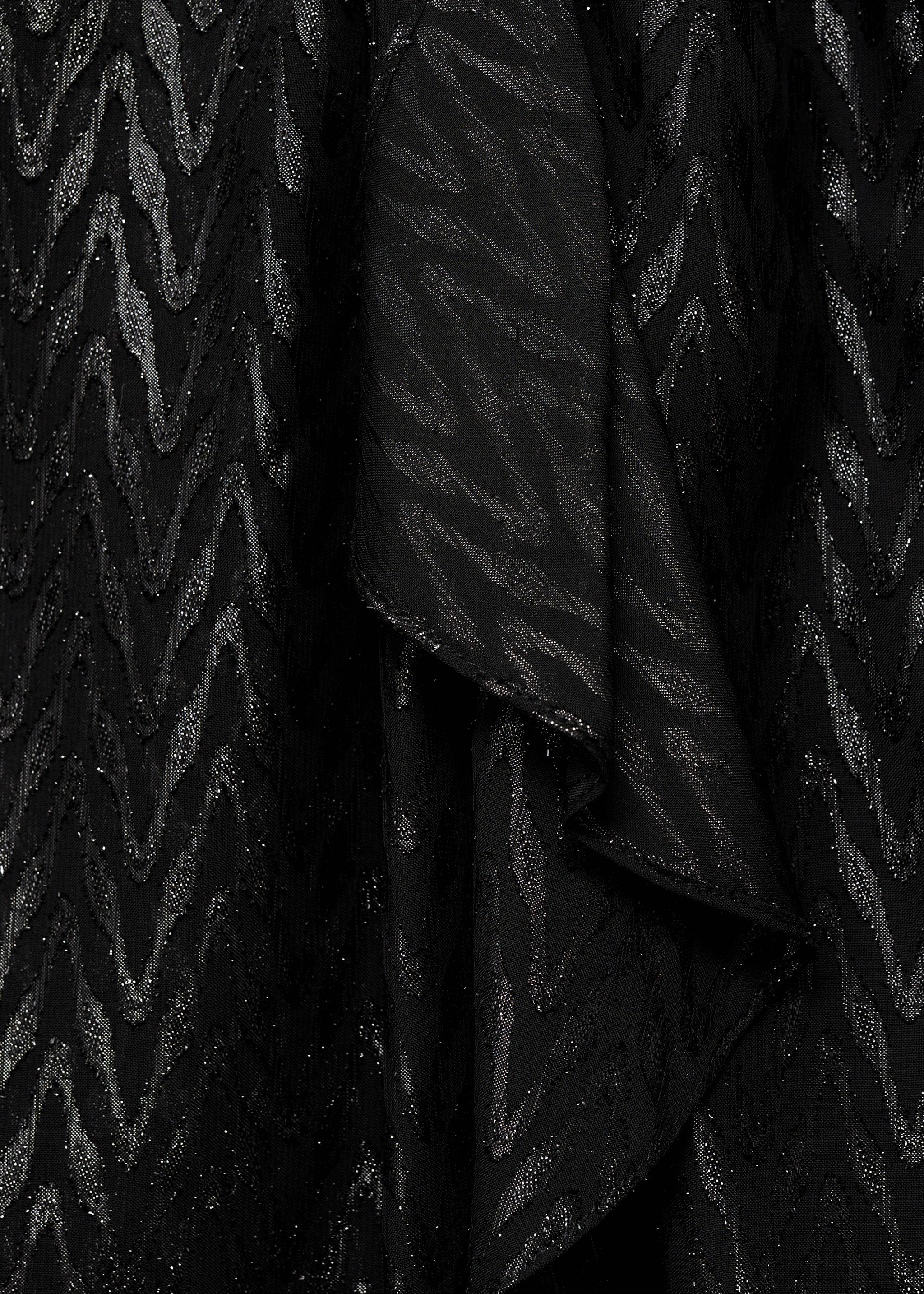 Wrap dress with side slits - Details of the article 0, Black. Ref: 77099065-00.