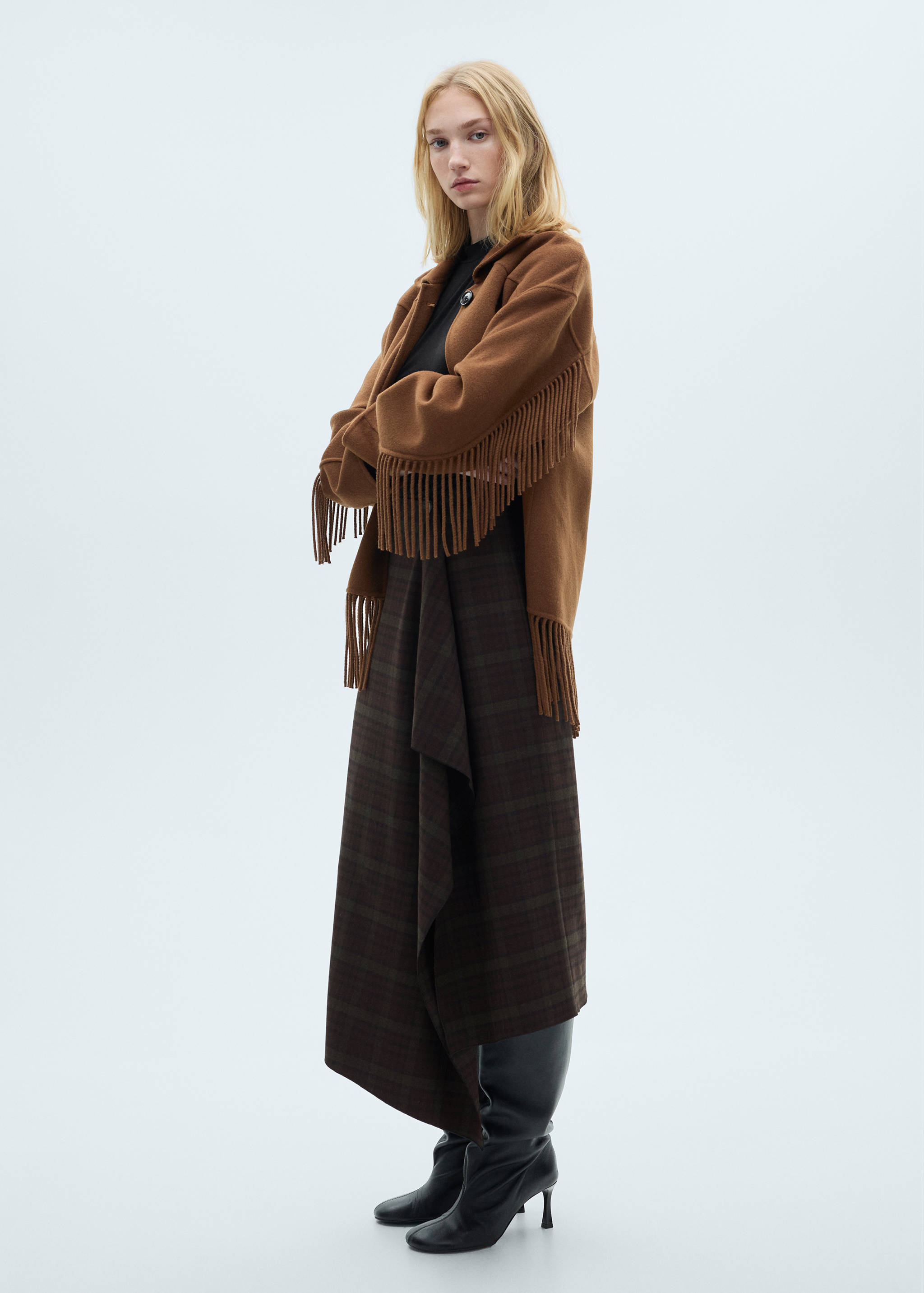 Checked asymmetric skirt - General plane