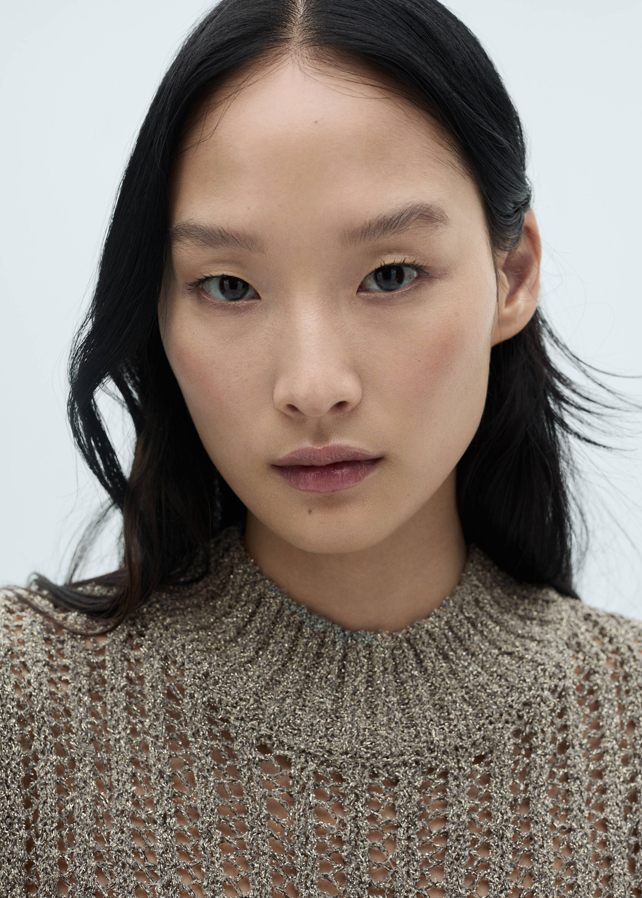 Lurex openwork knitted waistcoat - Details of the article 1