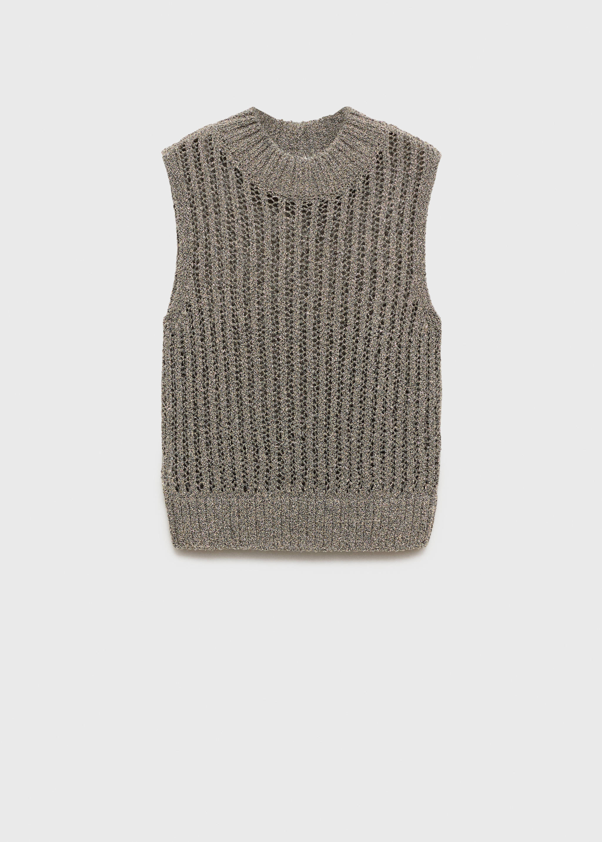 Lurex openwork knitted waistcoat - Article without model